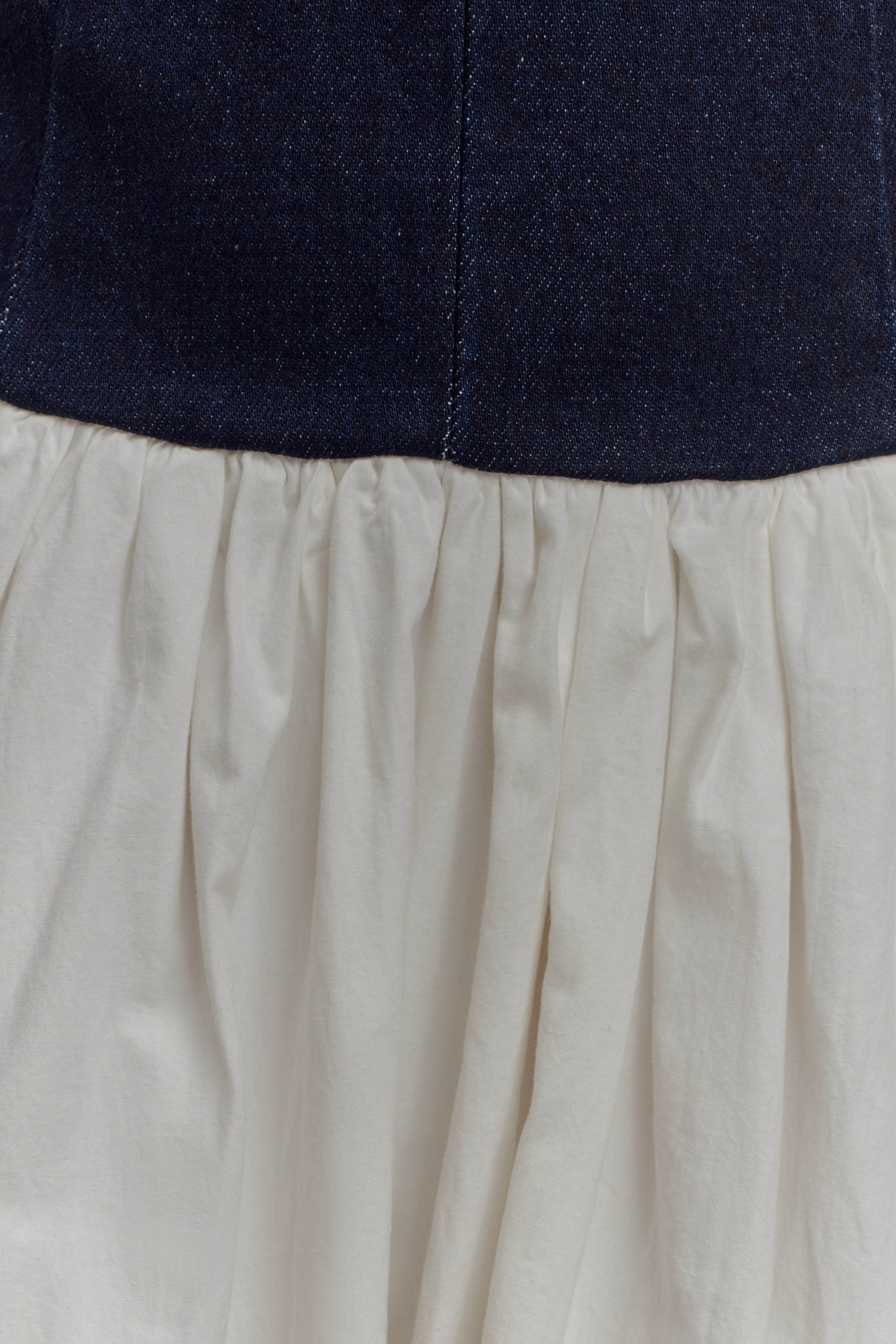 Robe midi en coton denim Ashwin - Bleu indigo