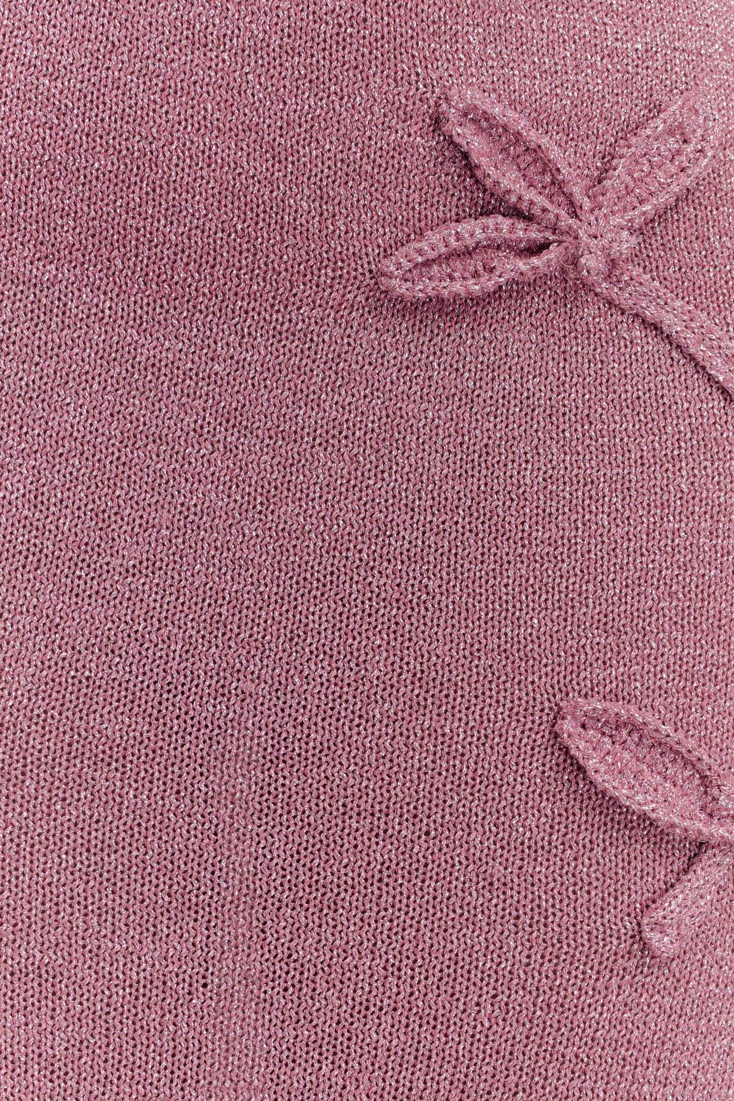 Robe Maxi en Tricot Métallique à Motifs Floraux Celestino - Rose
