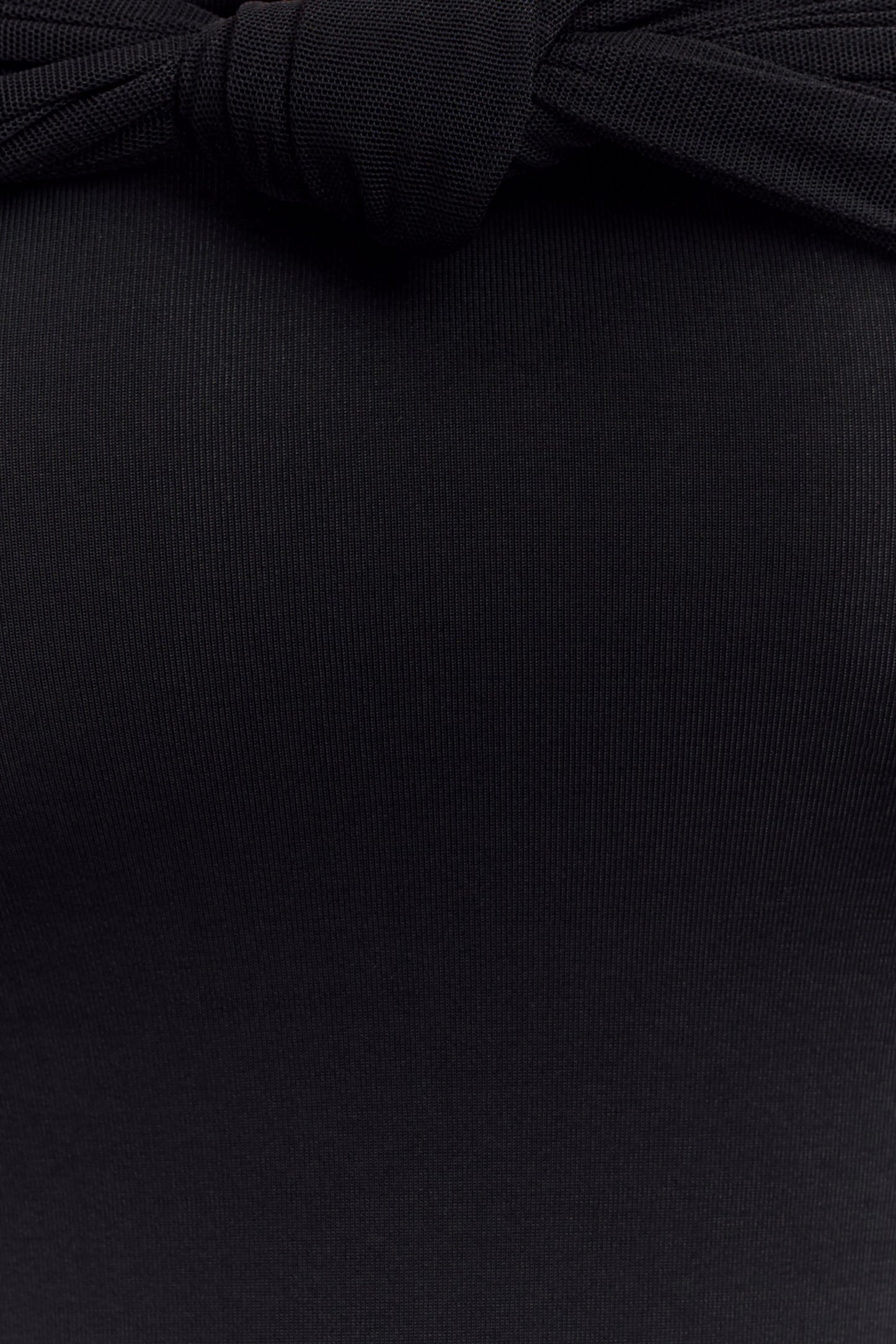 Bernadina Robe Maxi Halter en Maille et Tissu Élastique - Noir