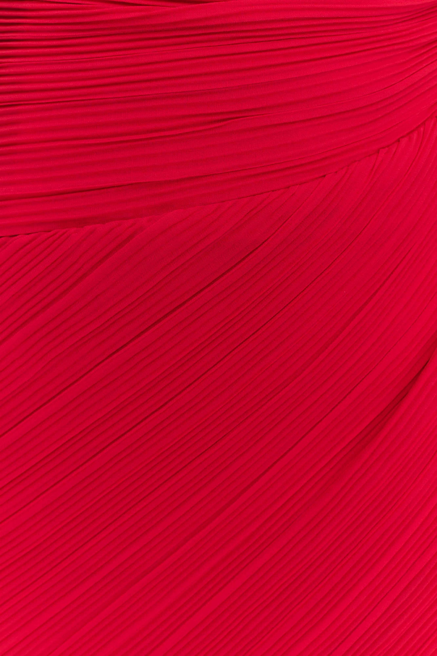 Robe midi en mousseline de soie à plis Tamara - Rouge