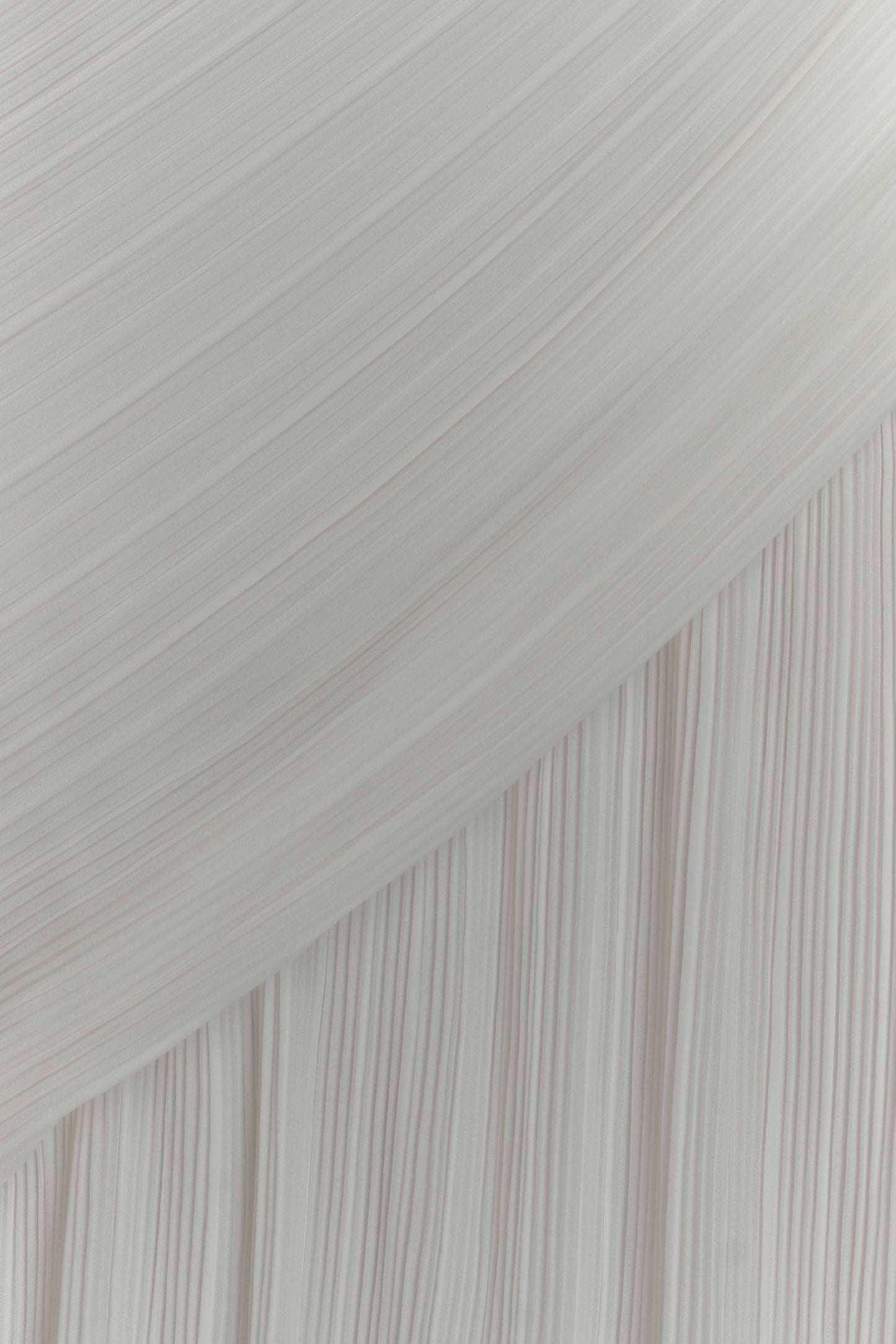 Robe midi en mousseline de soie à plis Tamara - Blanc
