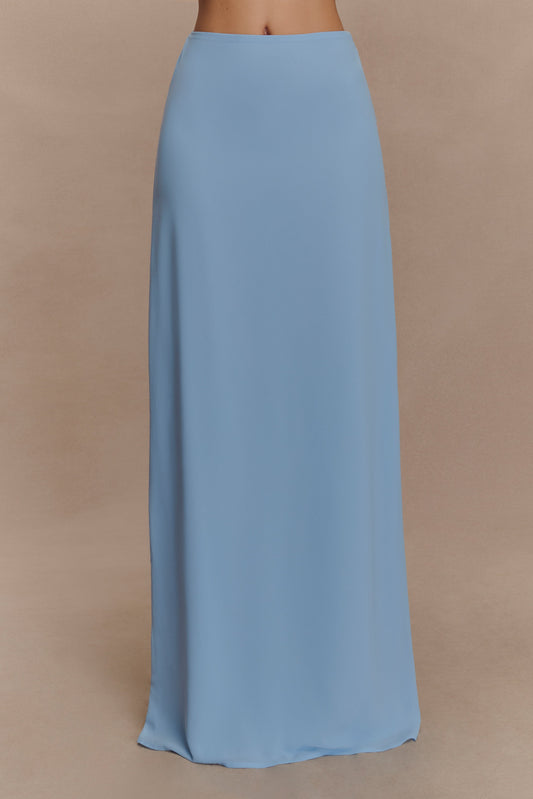 Jupe Maxi en Chiffon Katalina - Bleu Ciel