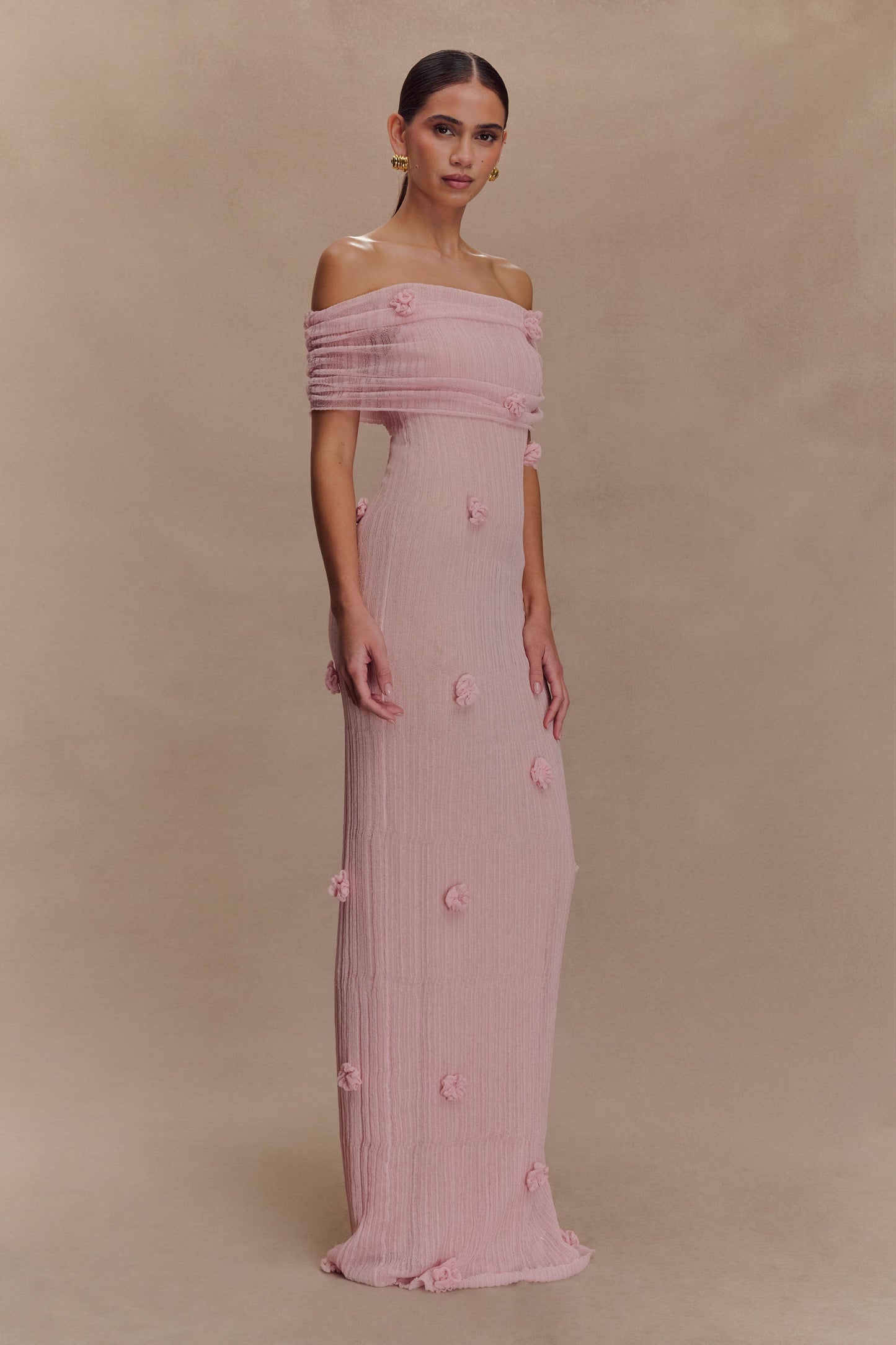 Robe Maxi Tricot Brynn Orchid - Rose Pastel