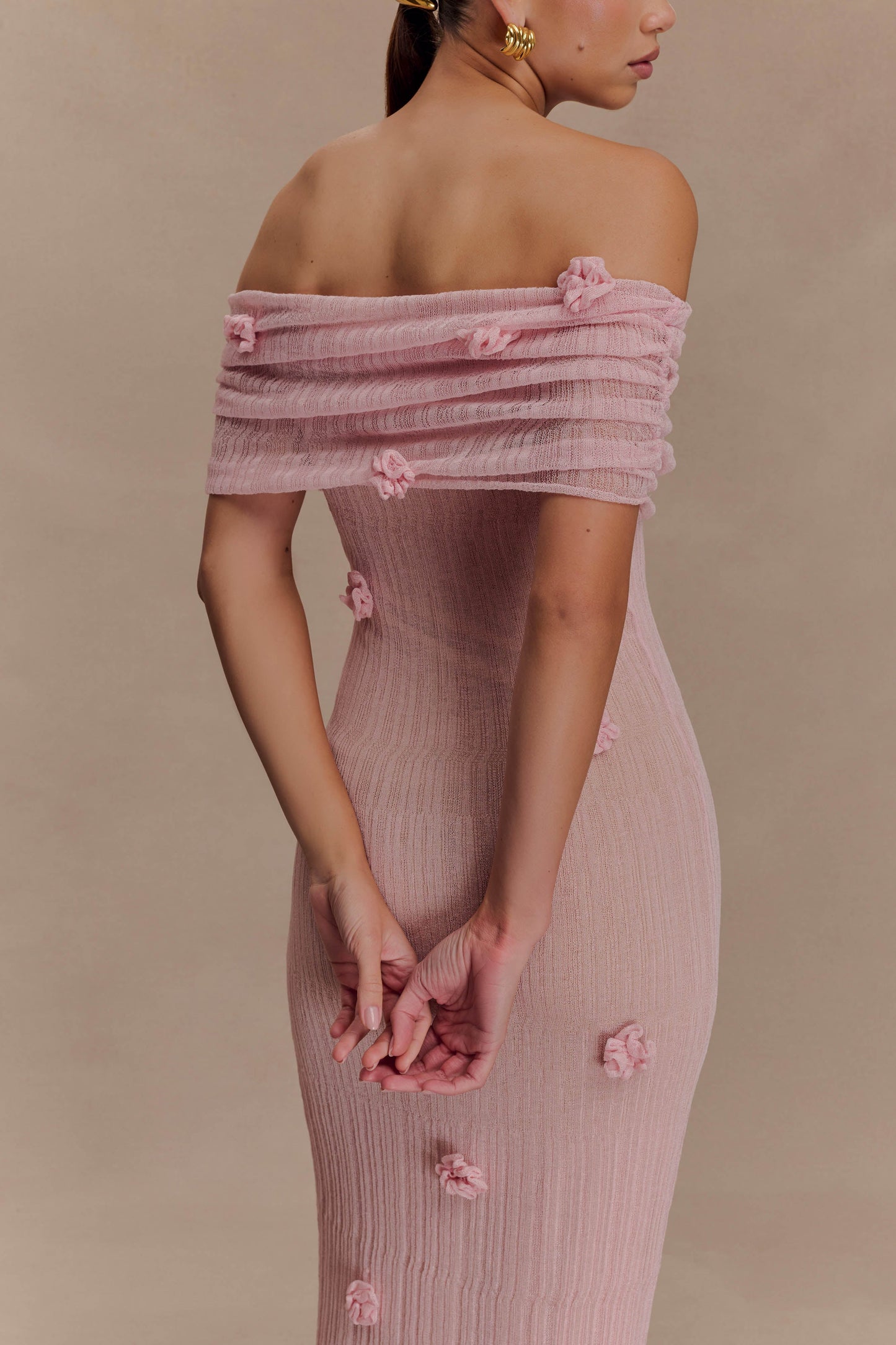Robe Maxi Tricot Brynn Orchid - Rose Pastel
