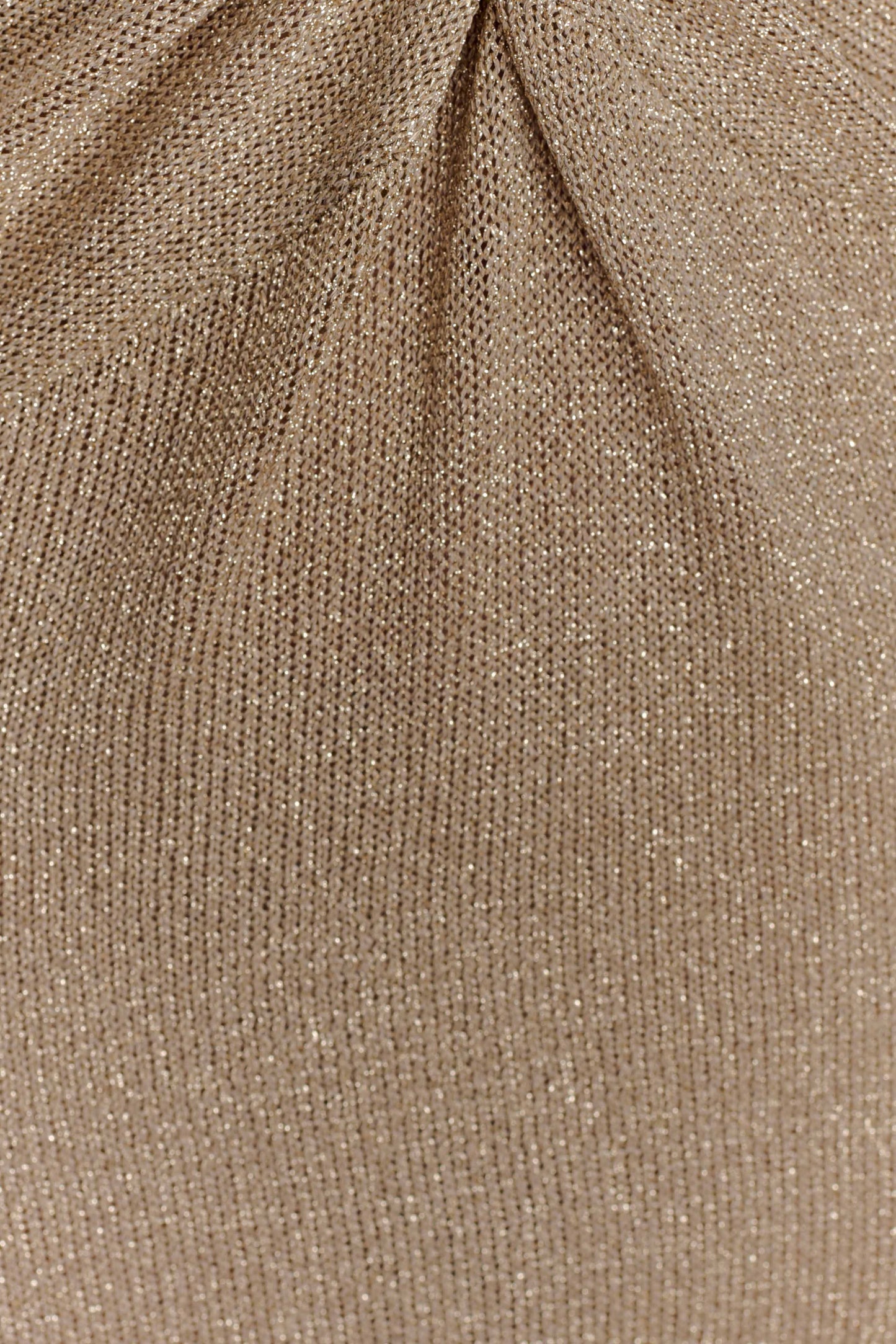 Robe Maxi Tricotée Métallique à Faille Gracelyn - Or