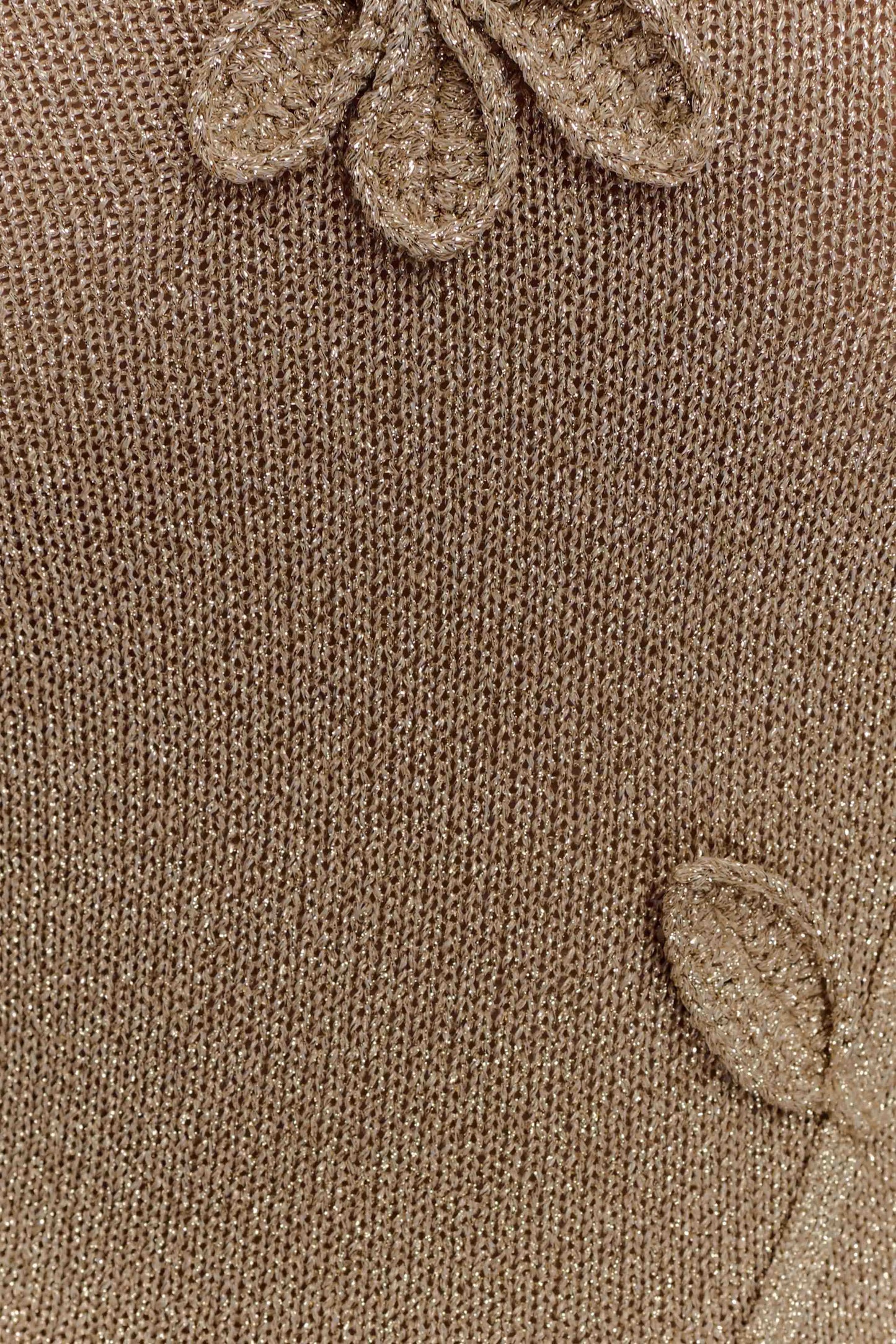 Top en tricot métallisé à une épaule Leone - Or
