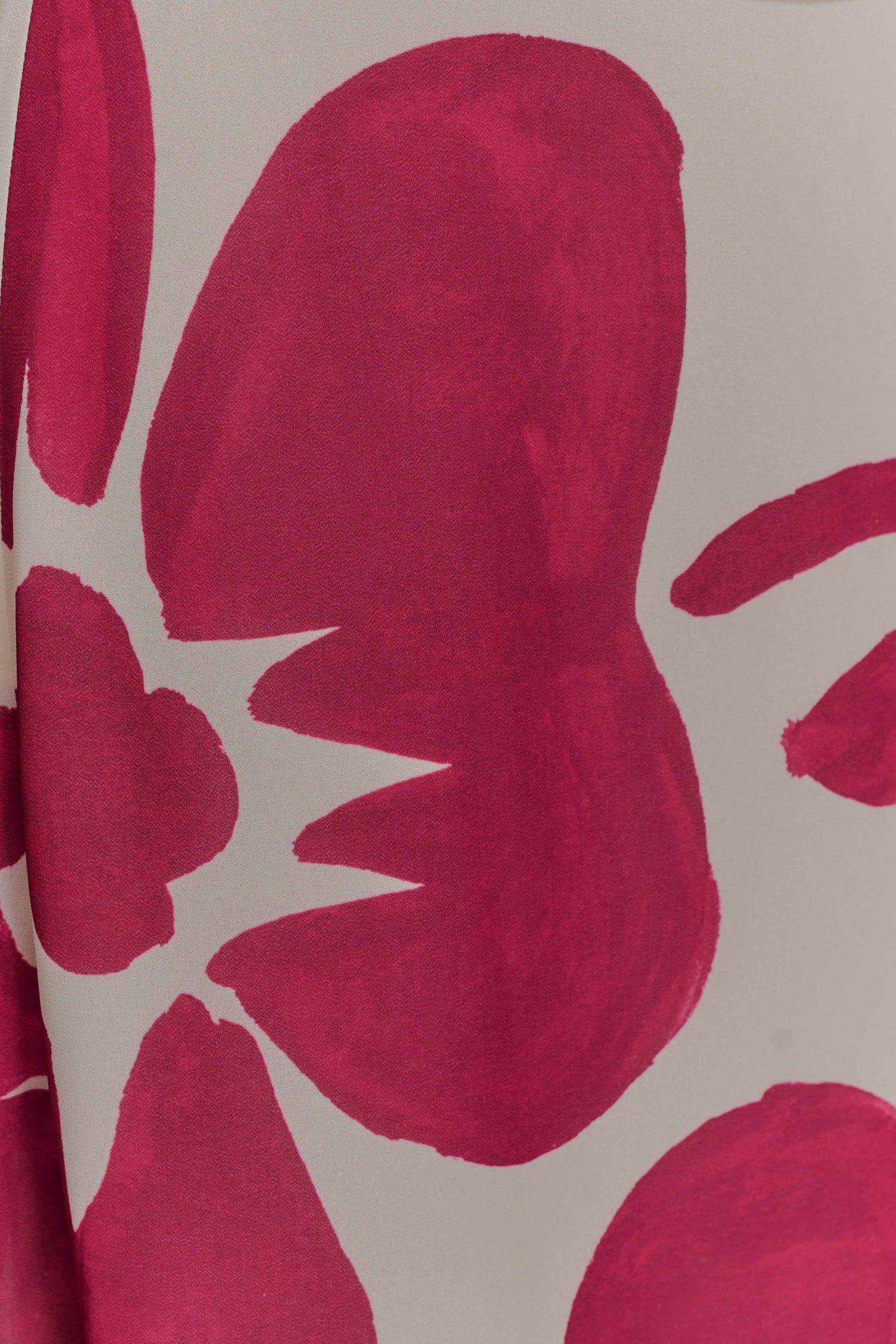 Jupe Maxi en Chiffon Katalina - Imprimé Red Deco Fleur