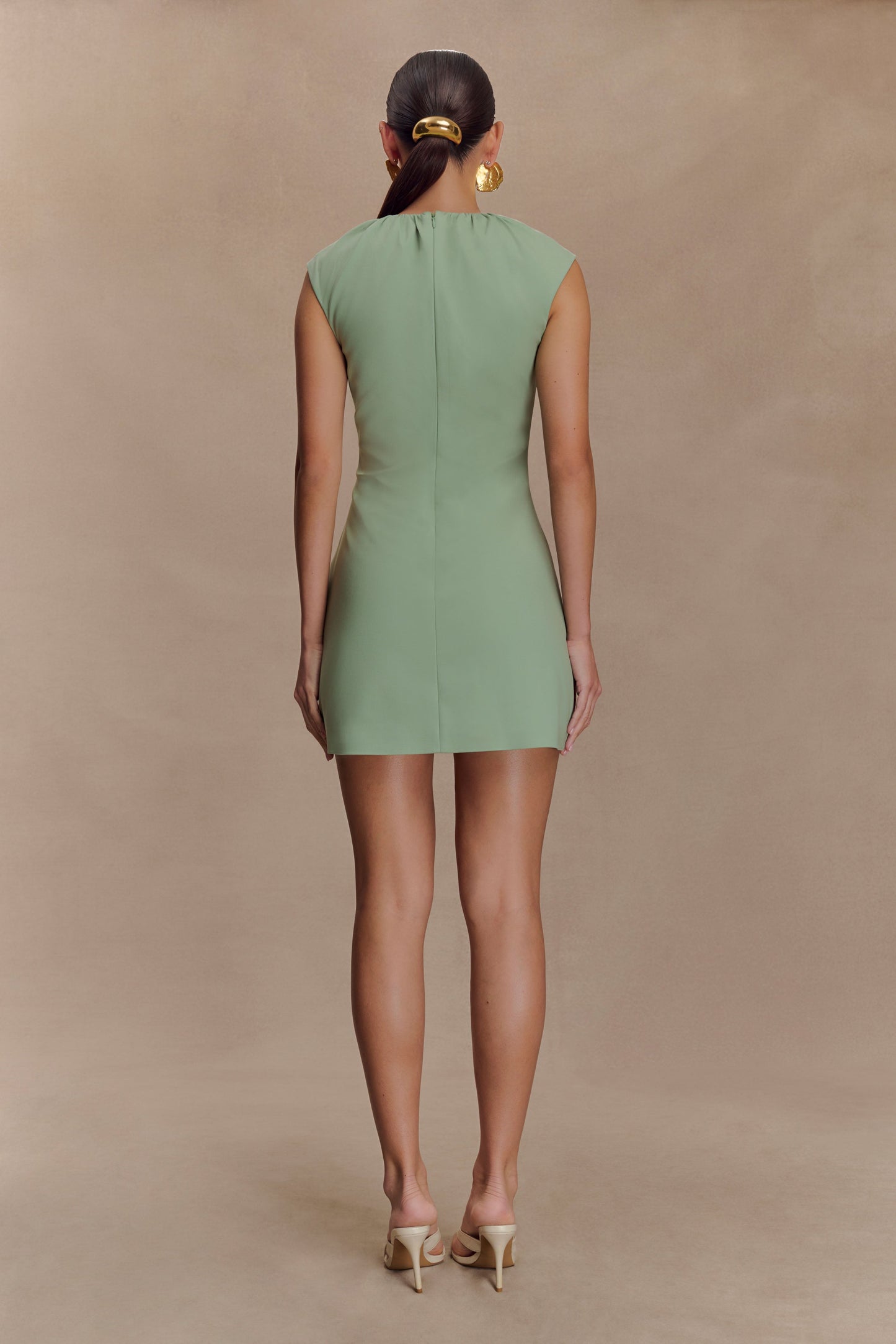 Mini-robe Ariana à col plissé - SAGE