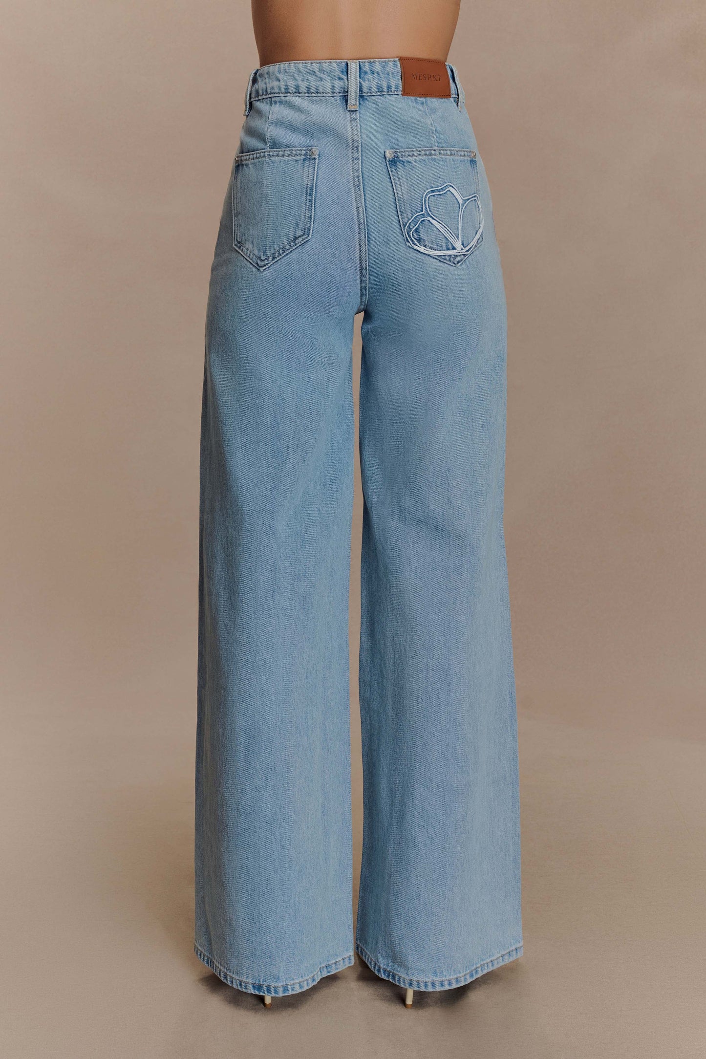 Jeans brodés Carmella - Bleu moyen