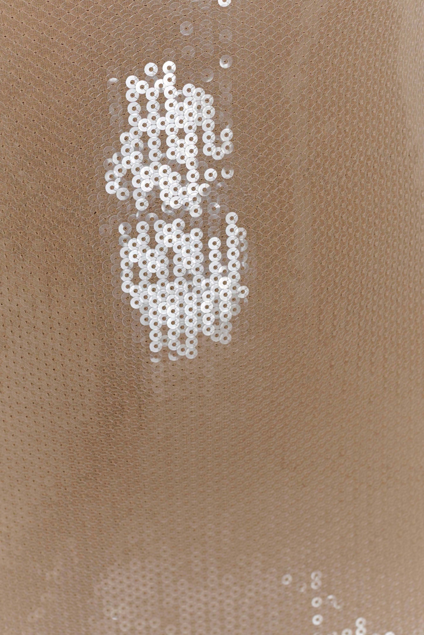 Robe Maxi sans Bretelles à Paillettes Winston - Taupe