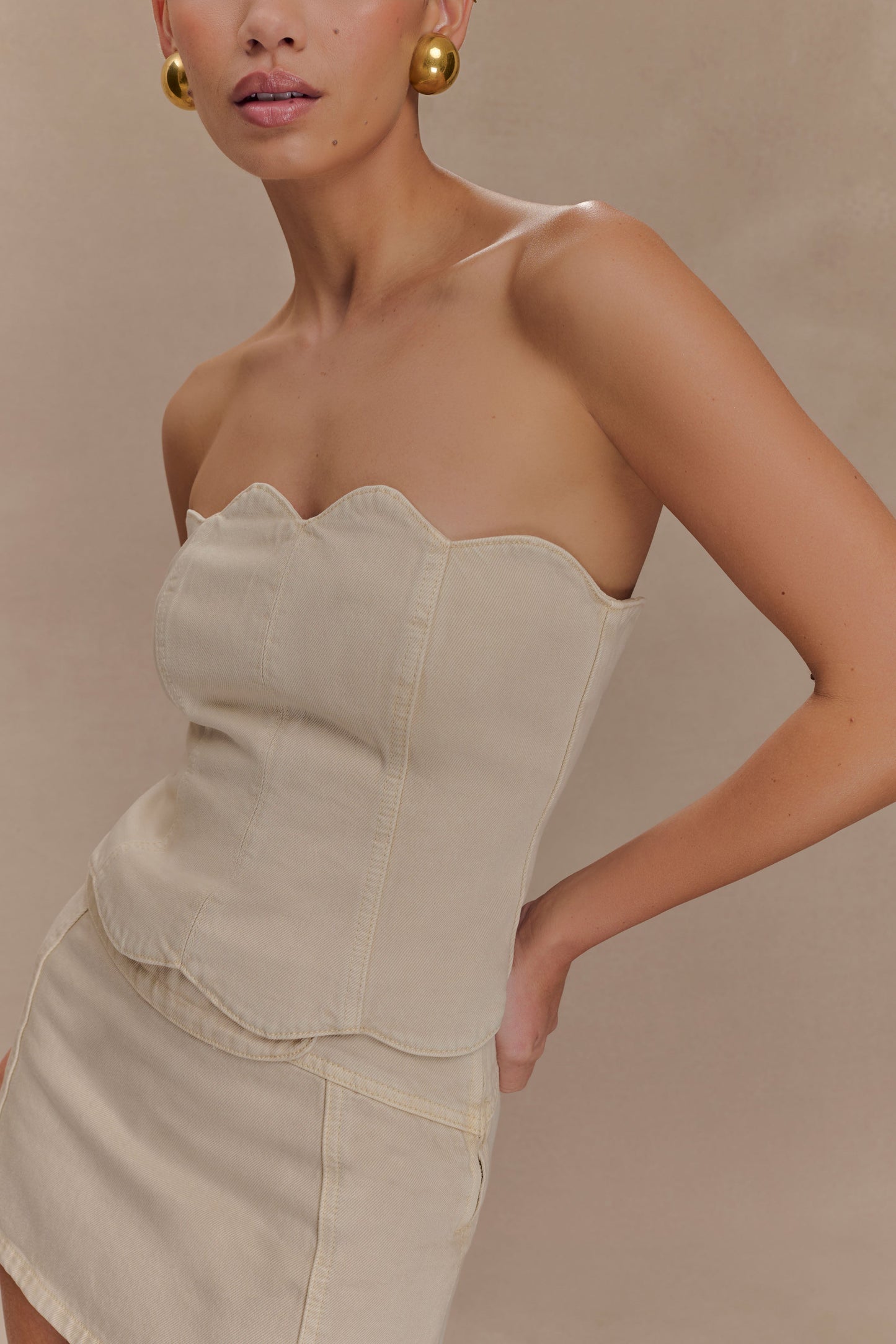 Short-jupe en jean Fallon - Micro Mini - Lavage effet pierre