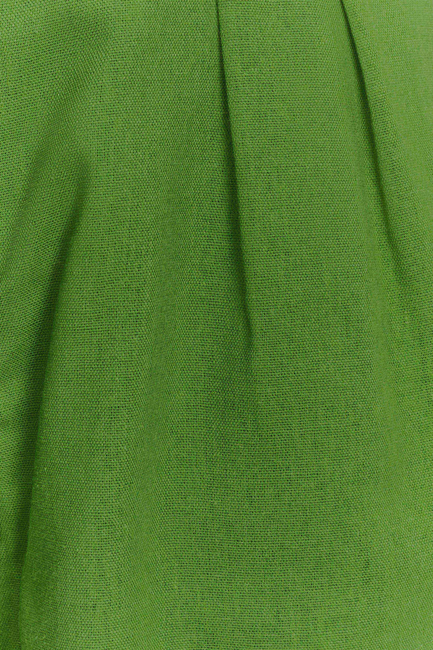 Shorts en lin avec ceinture - Vert