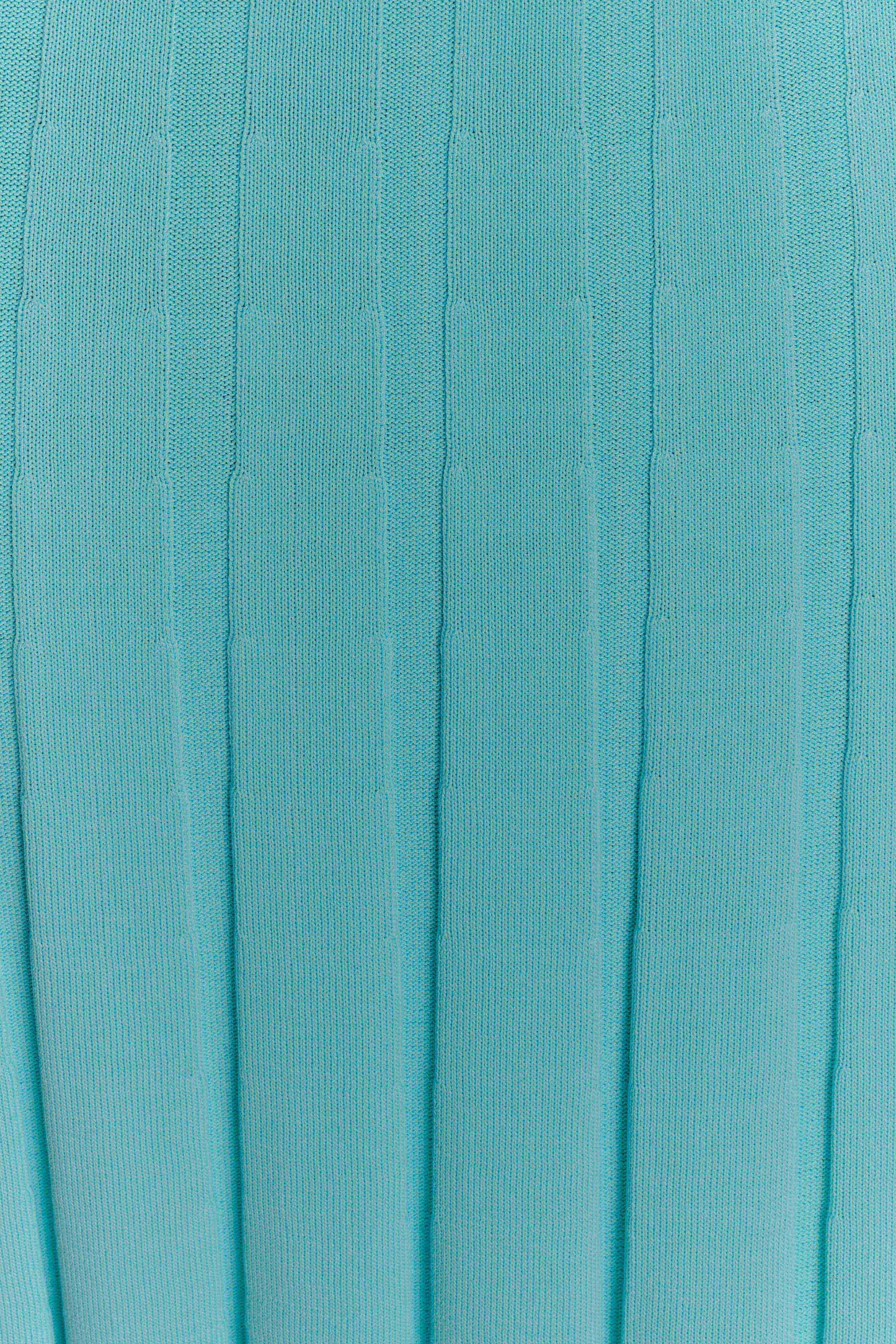 Robe midi en jersey Jacqui à col montant - Bleu cyan