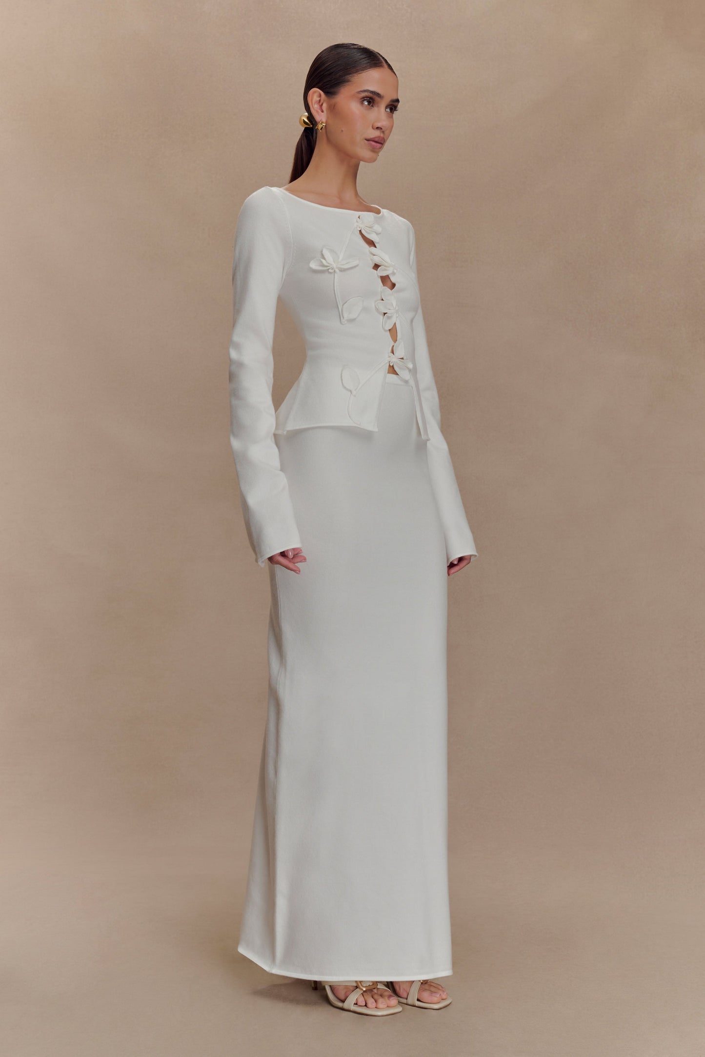 Jupe Maxi Tricot Alejandra - Blanche