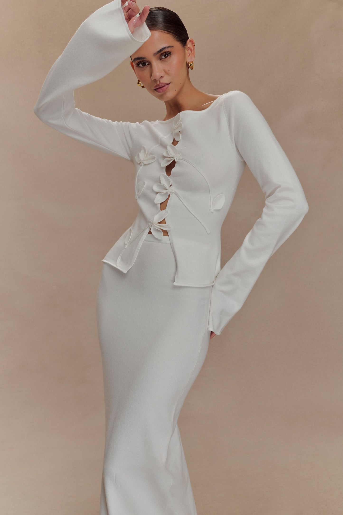 Jupe Maxi Tricot Alejandra - Blanche