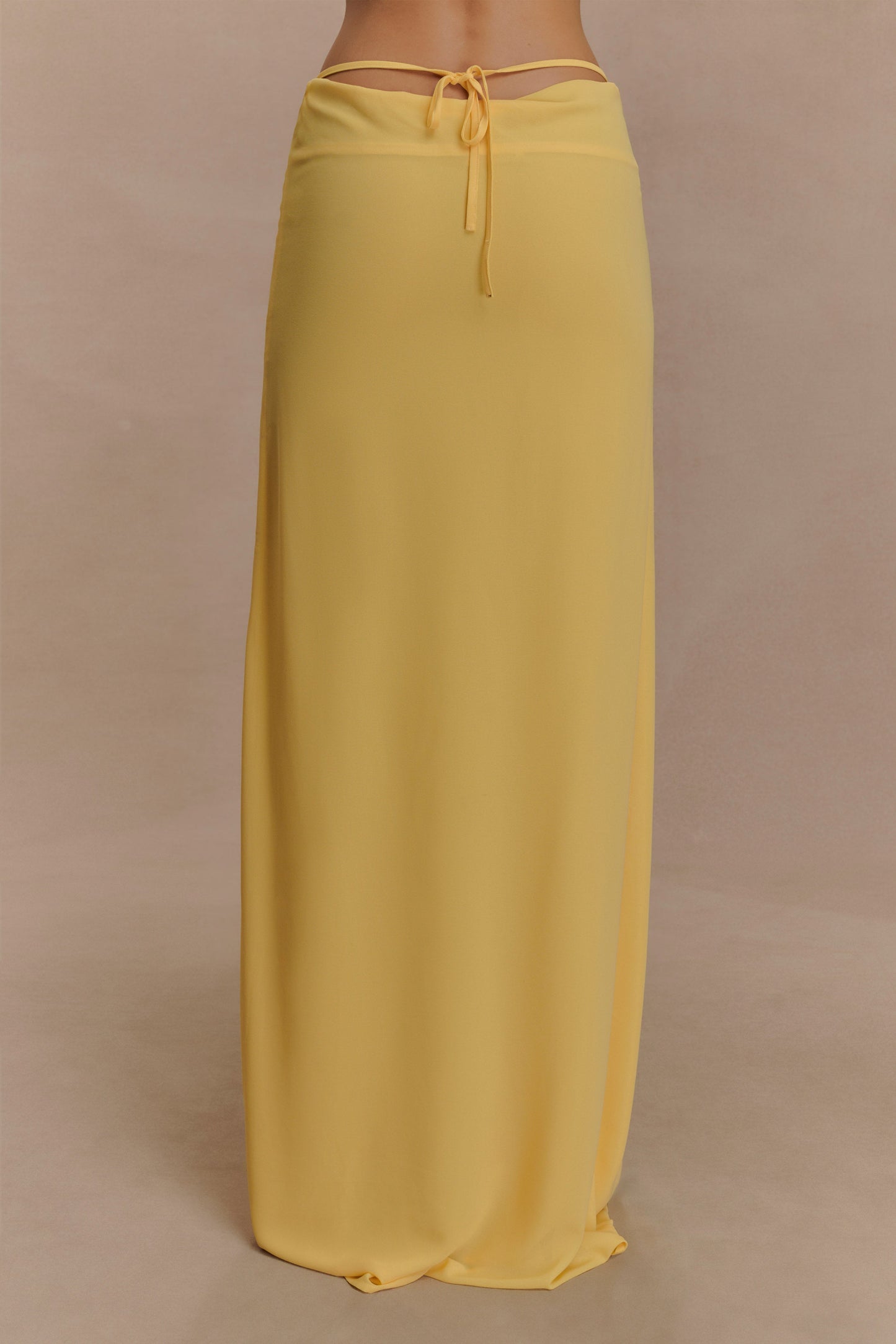 Jupe Maxi en Chiffon Katalina - Couleur Beurre-noisette