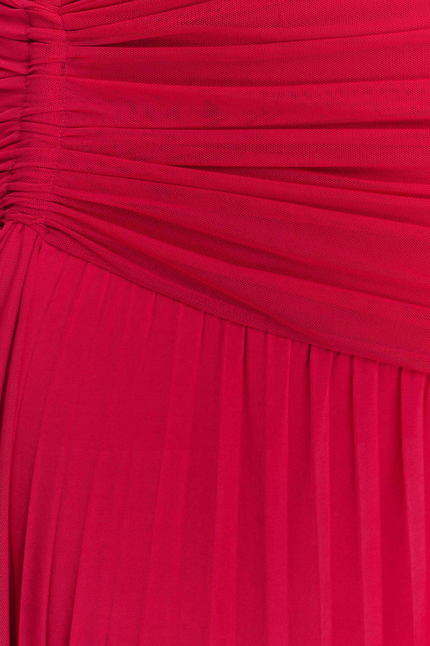 Robe maxi Dania à col montant et matière fluide - Rose fuchsia