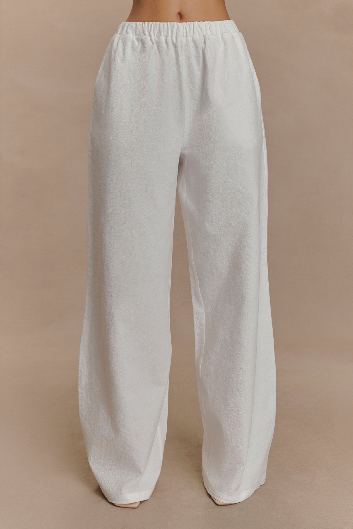 Pantalon large en coton Janayia - Blanc