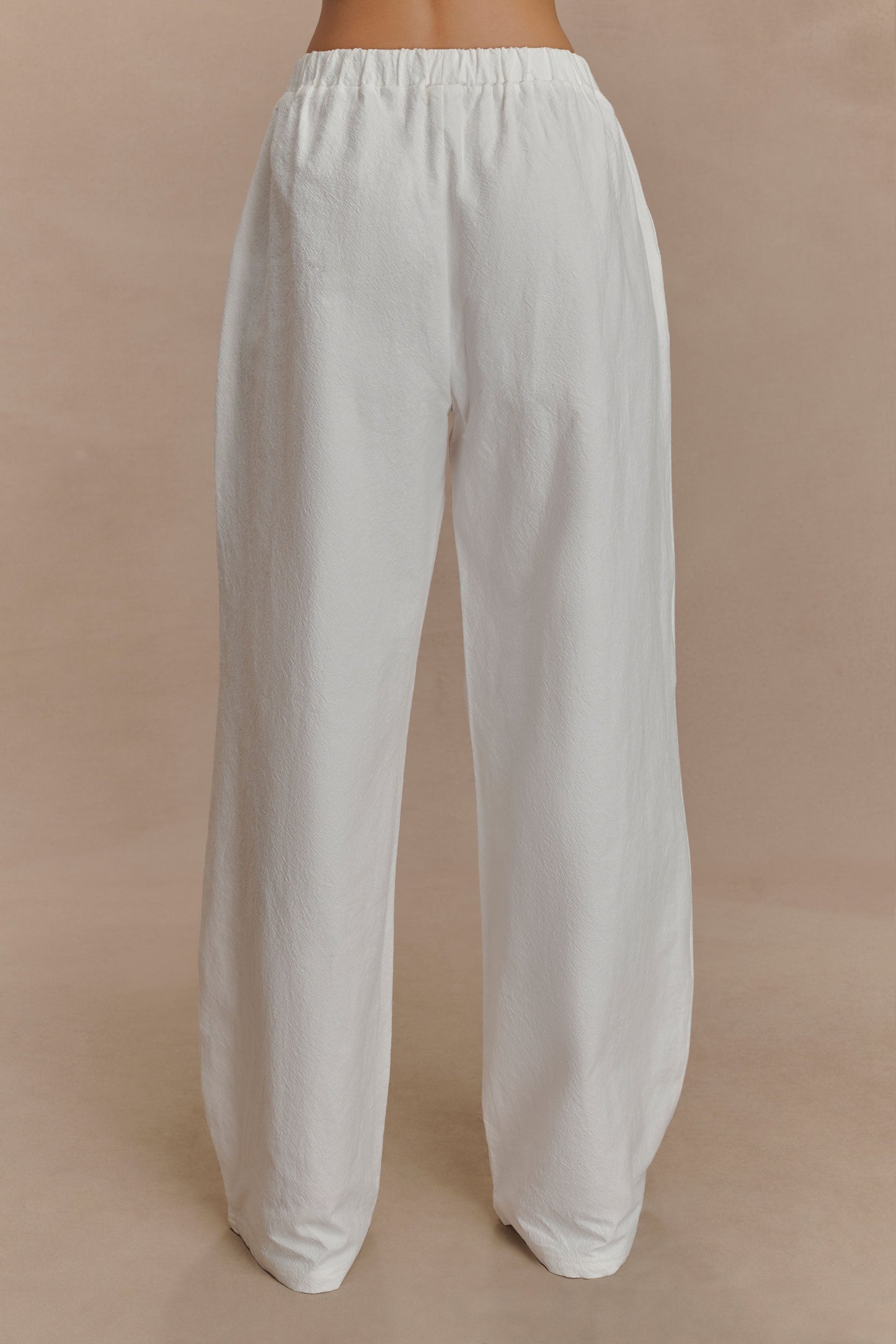 Pantalon large en coton Janayia - Blanc