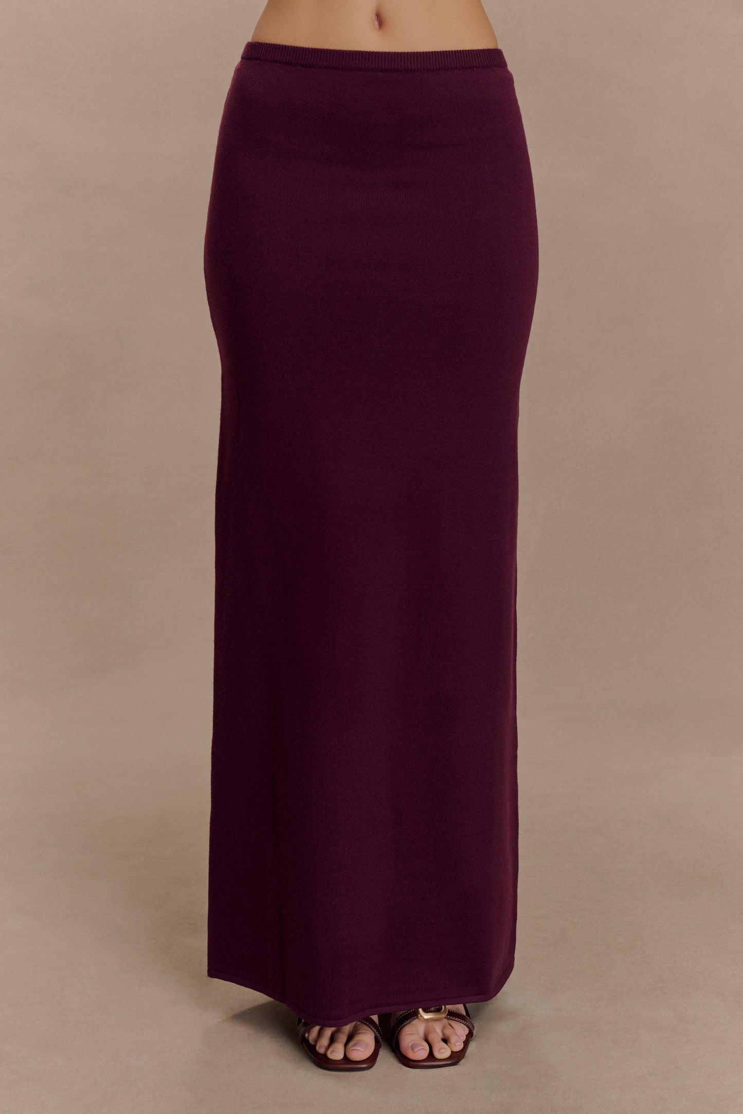 Jupe Maxi en Tricot Miles - Prune