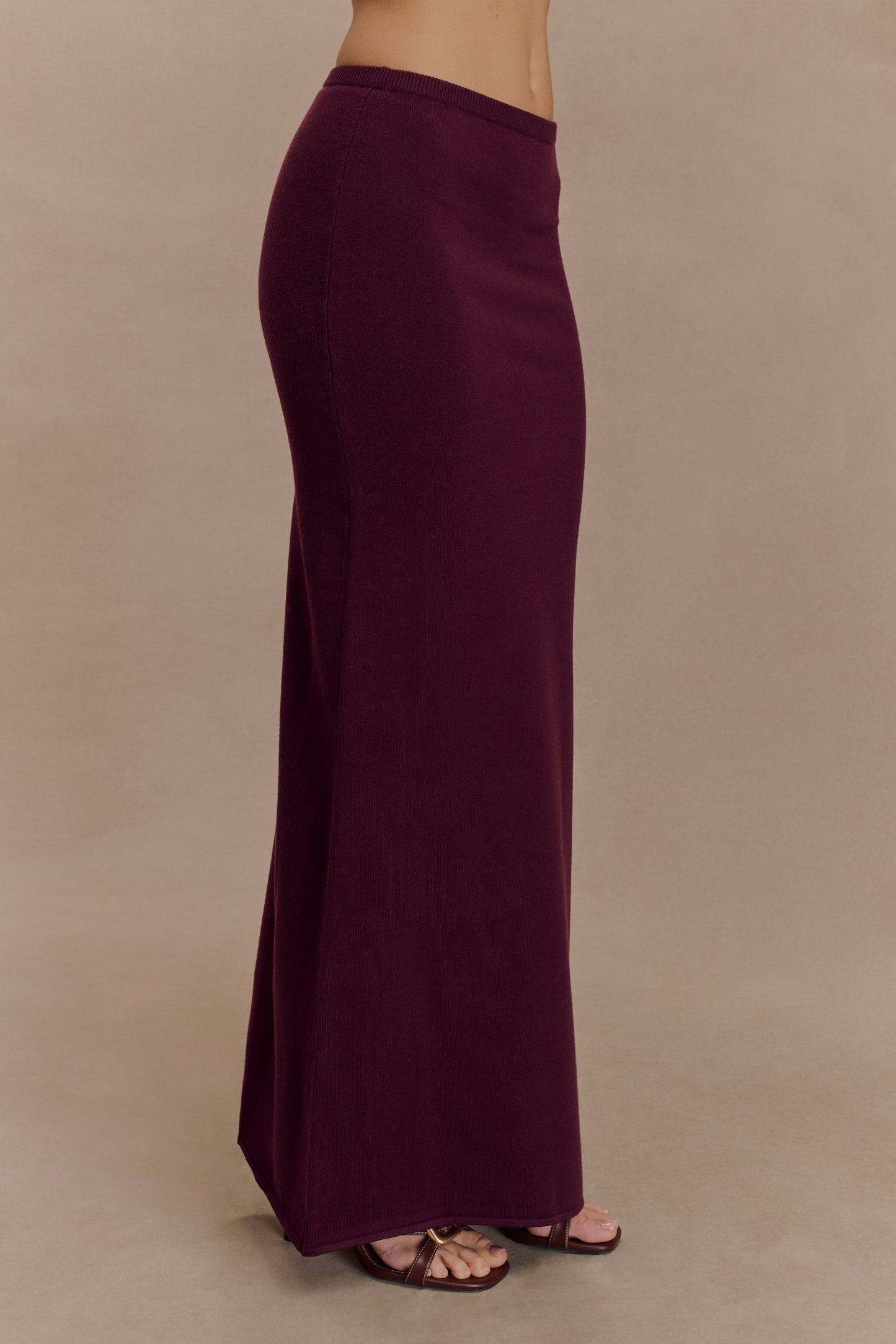 Jupe Maxi en Tricot Miles - Prune