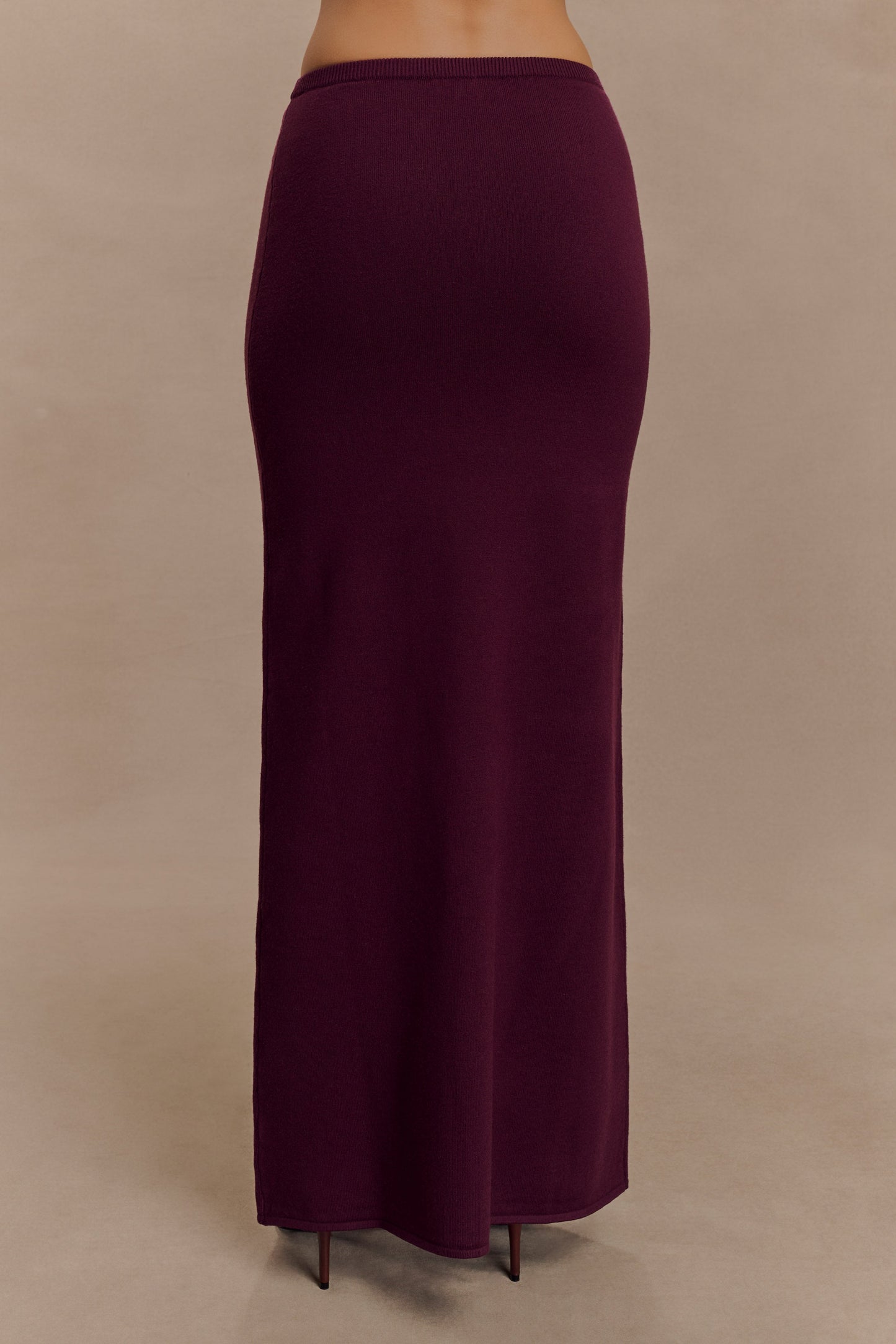 Jupe Maxi en Tricot Miles - Prune