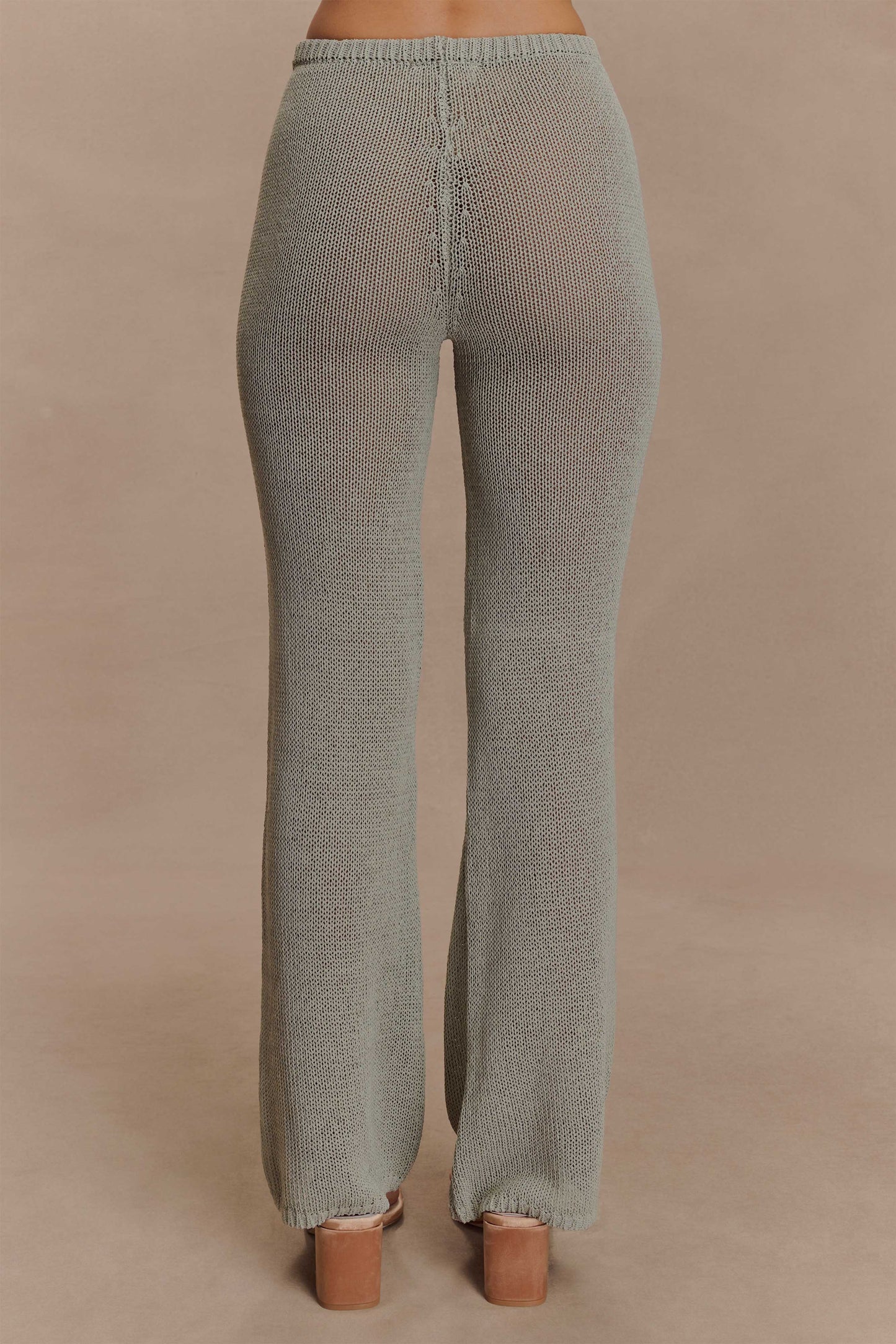 Pantalon Malani en Tricot à Pieds Large - SAGE