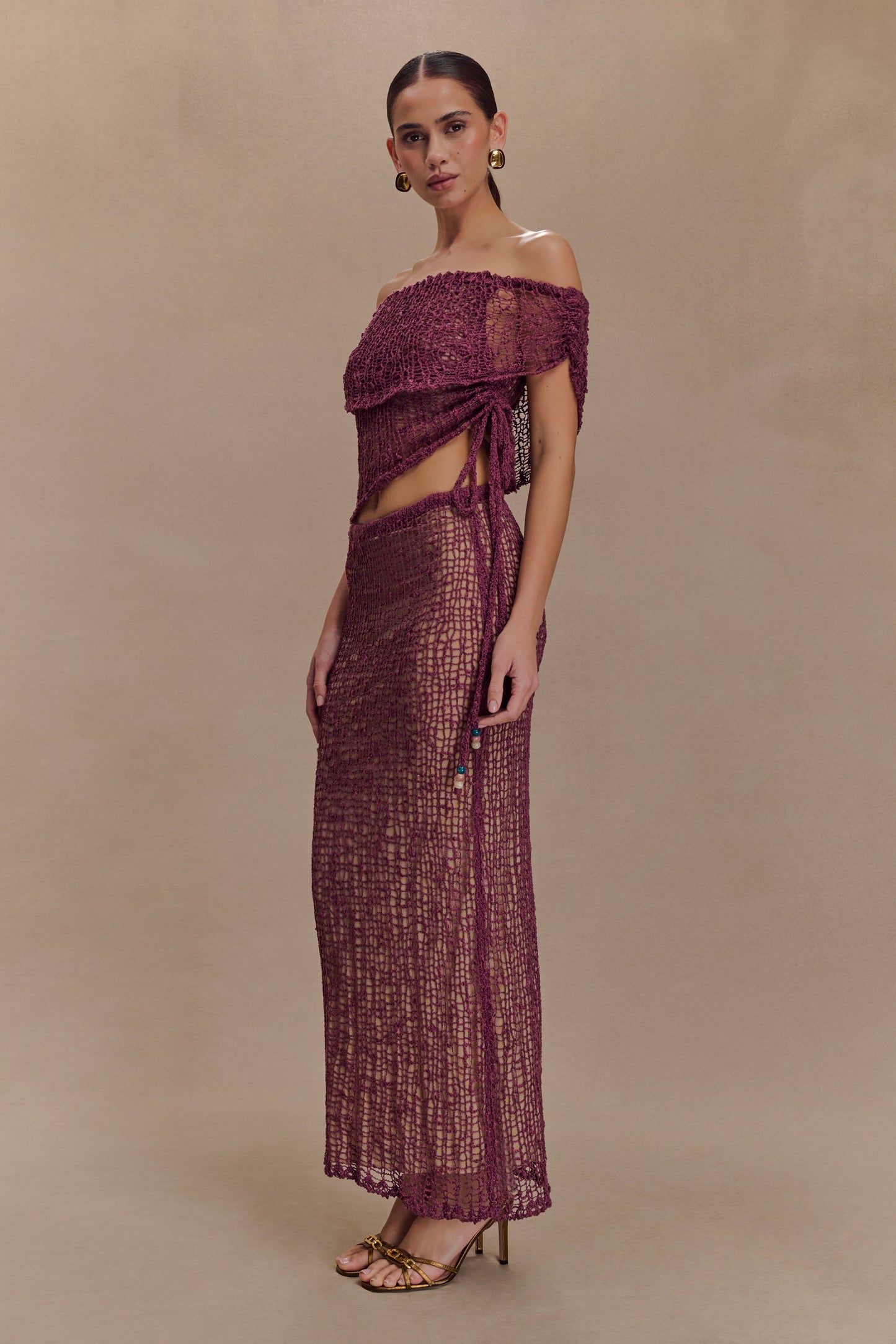 Jupe Maxi Tricot Cordelia - Mauve
