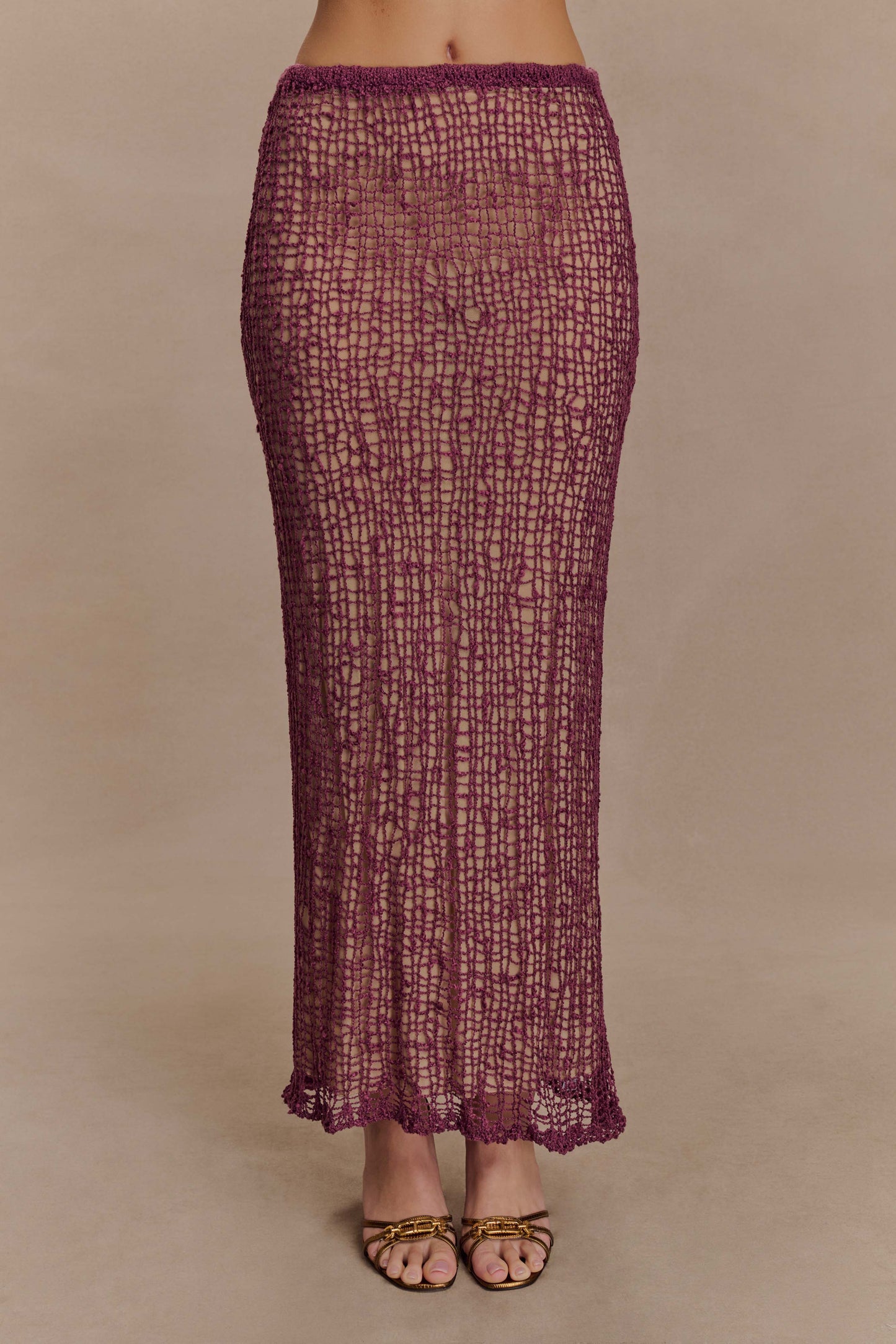 Jupe Maxi Tricot Cordelia - Mauve