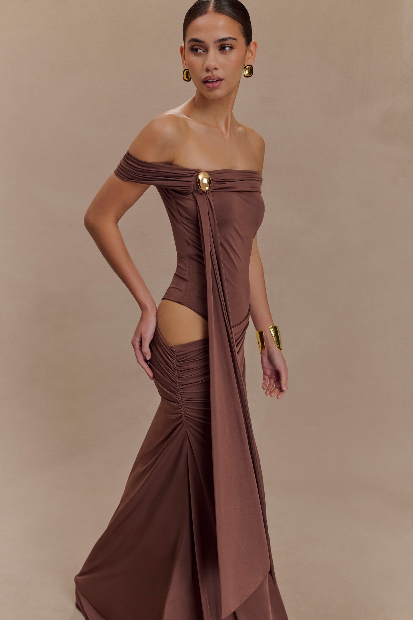 Robe Maxi Oliver Slinky - Chocolat