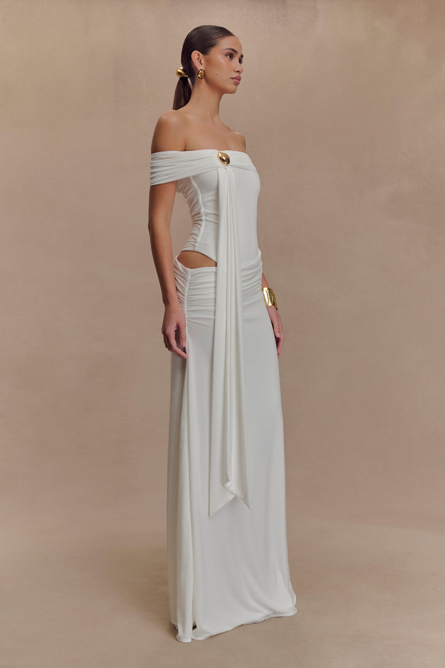 Robe Maxi Oliver Slinky - Blanche