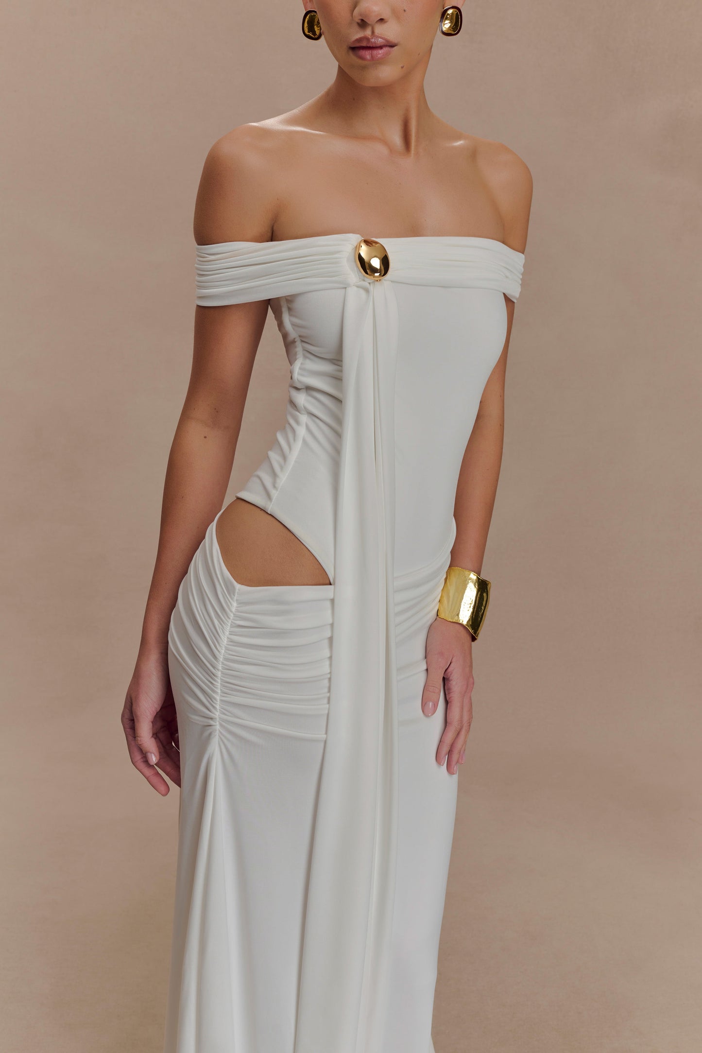 Robe Maxi Oliver Slinky - Blanche