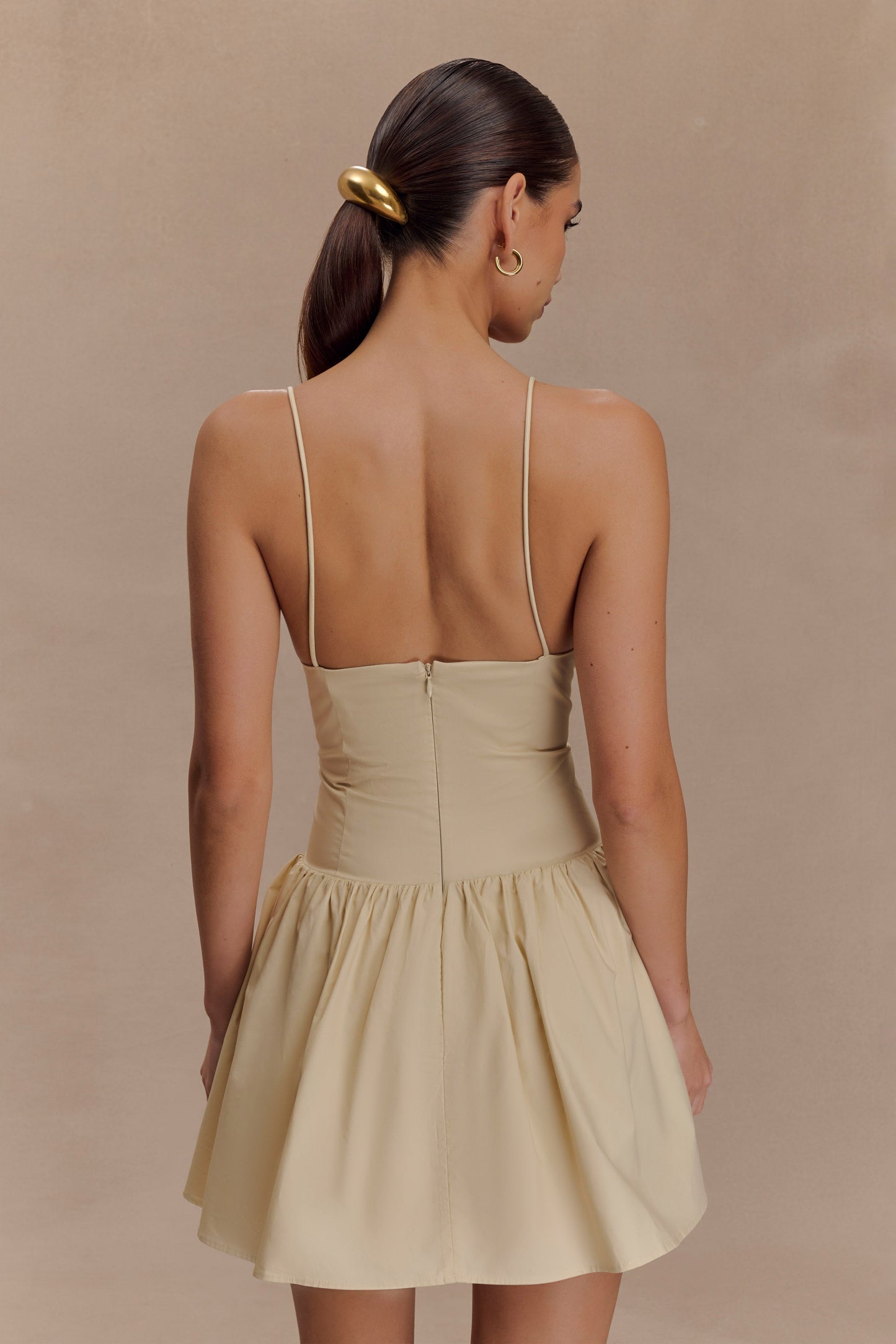 Mini-robe en coton à volants Janis - Nude