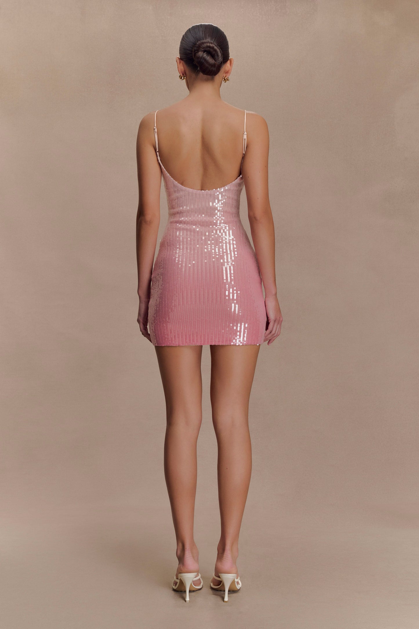 Mini-robe à paillettes Mora - Rose Ombré
