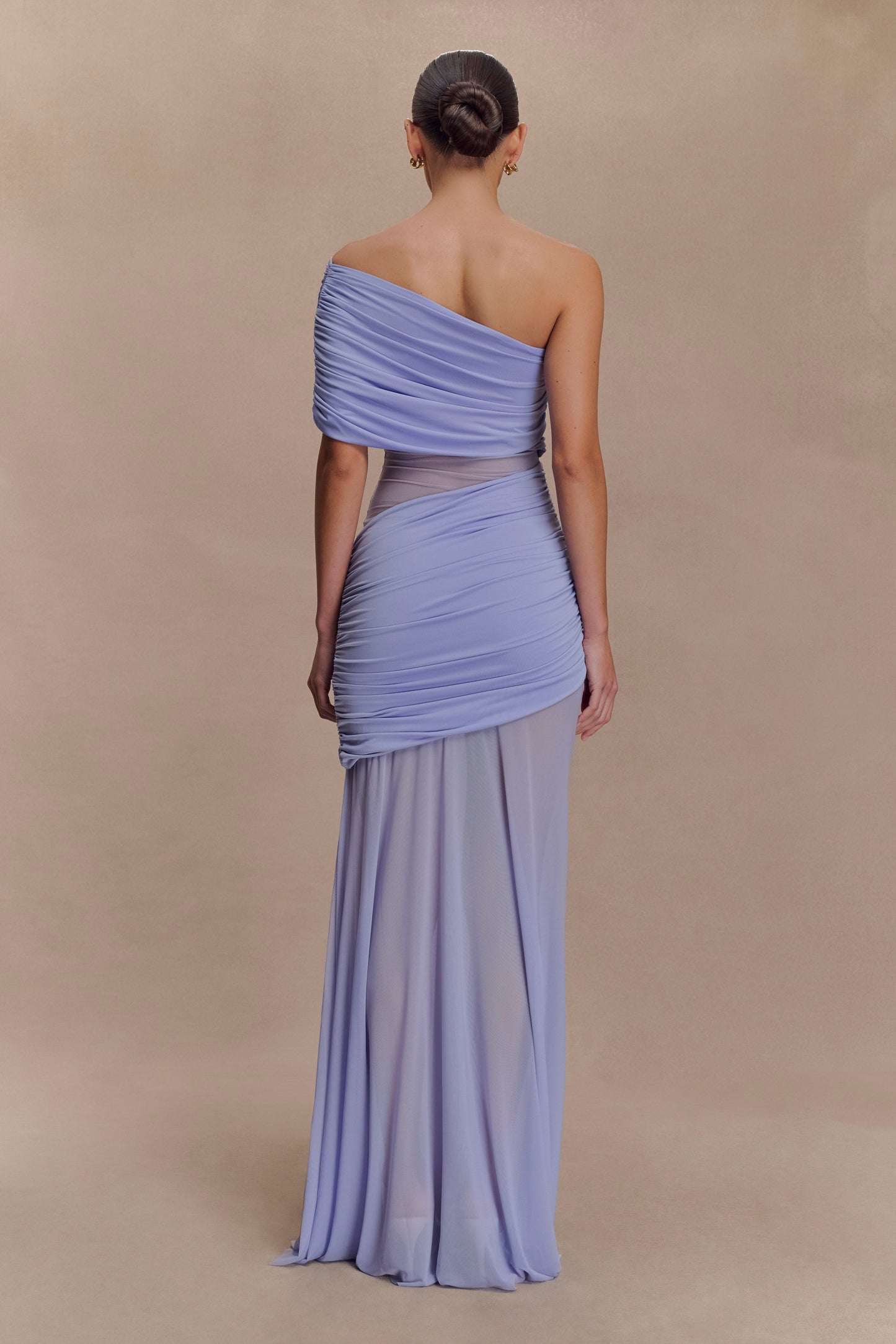 Robe Maxi en Maille à Une Épaule Dallas - Lavande