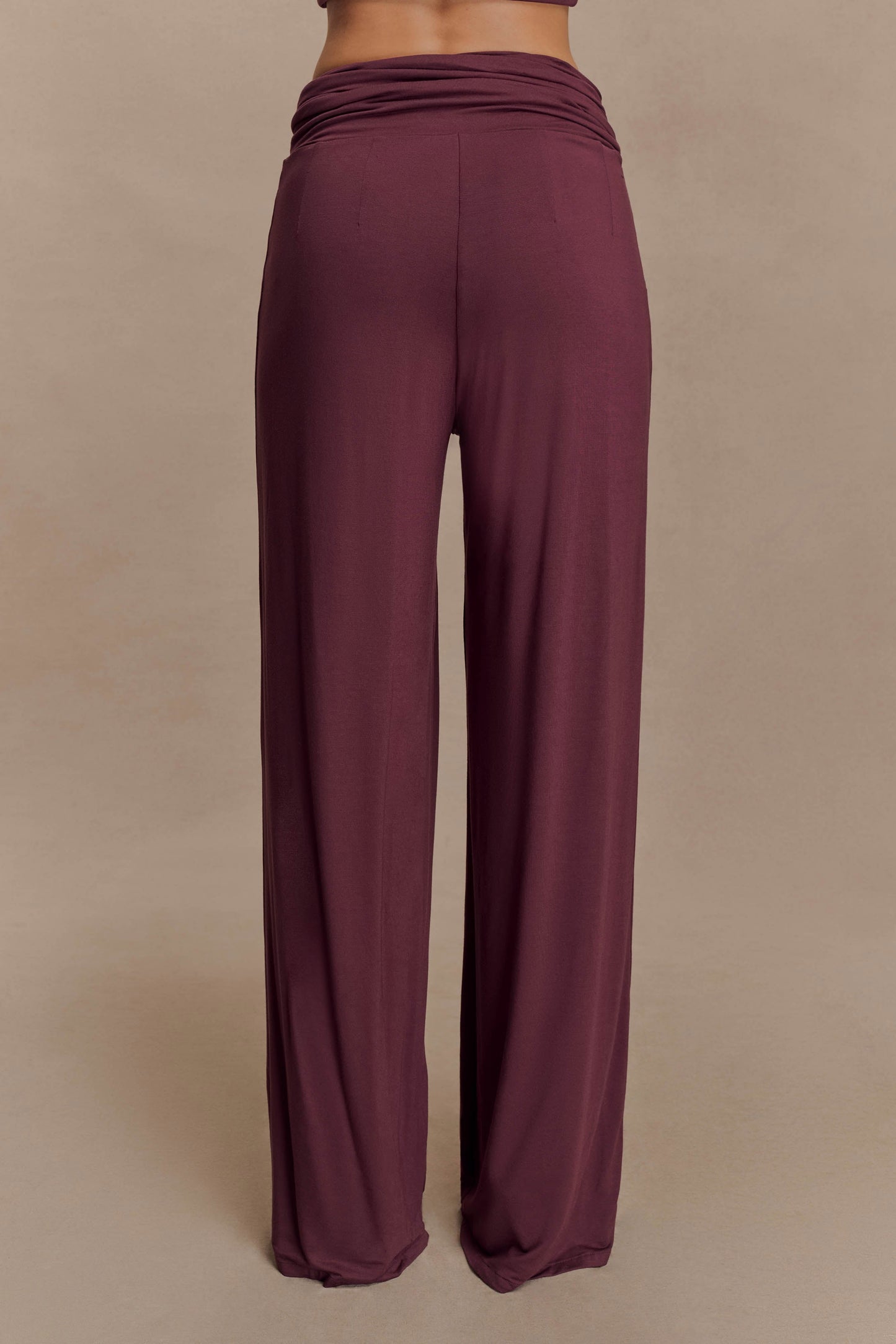 Pantalon droit en modal Ramona - couleur moka
