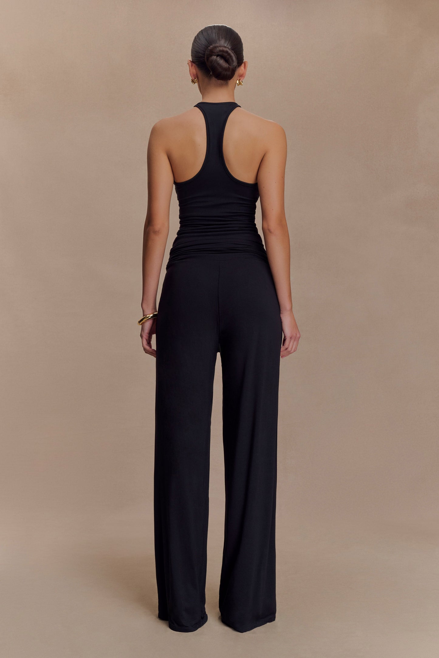 Pantalon droit en modal Ramona - Noir