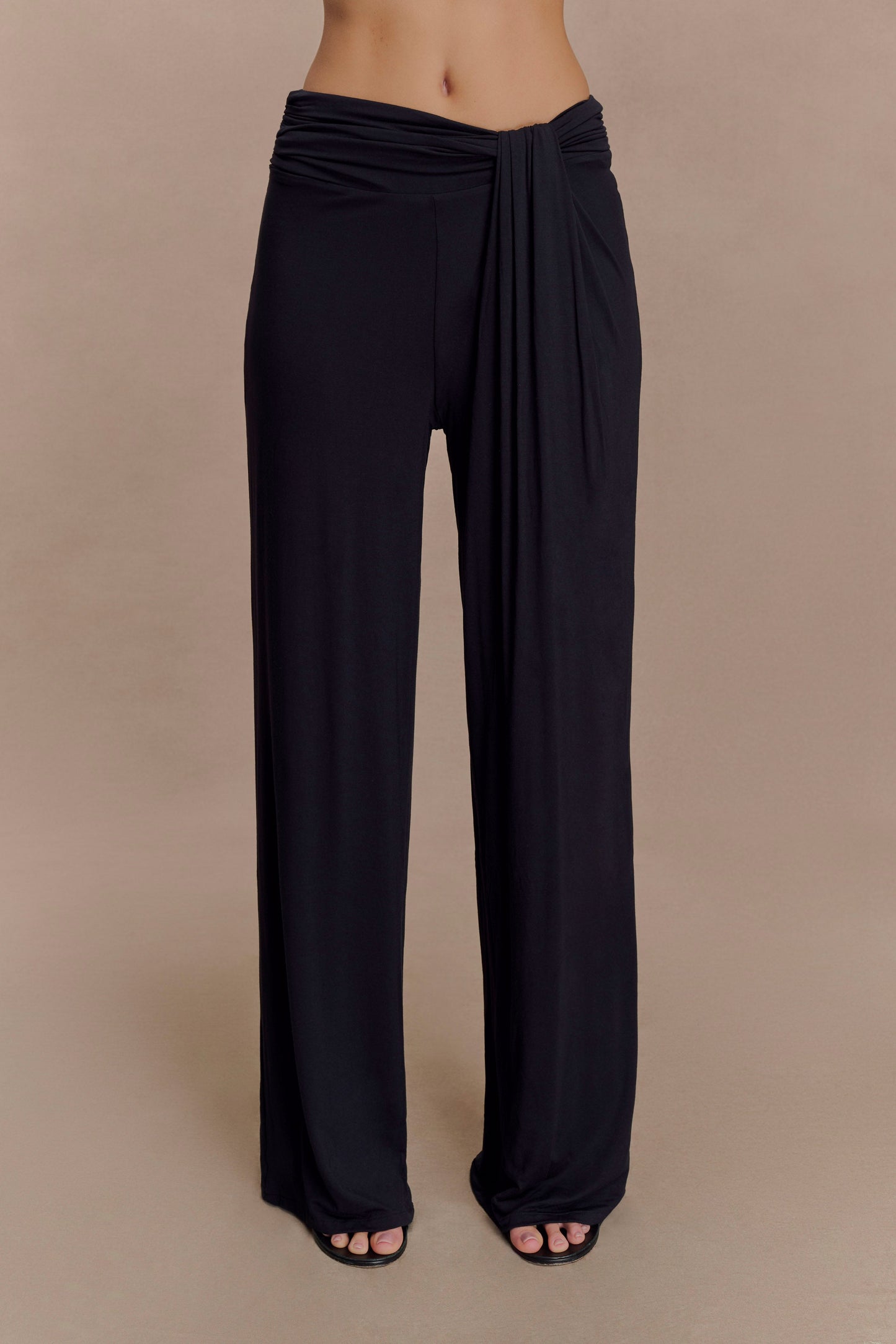 Pantalon droit en modal Ramona - Noir