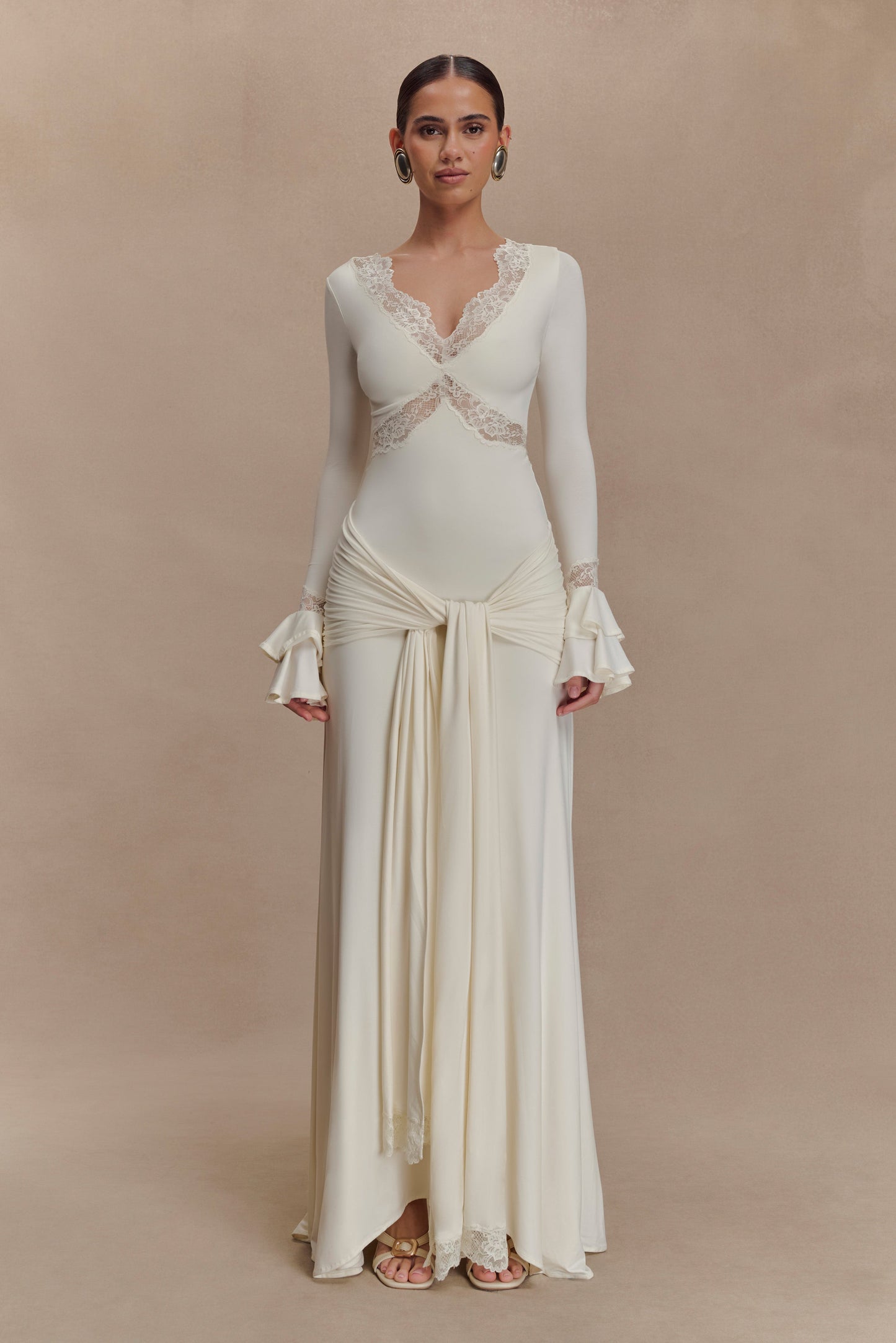 Robe Maxi en Dentelle Electra - Ivoire