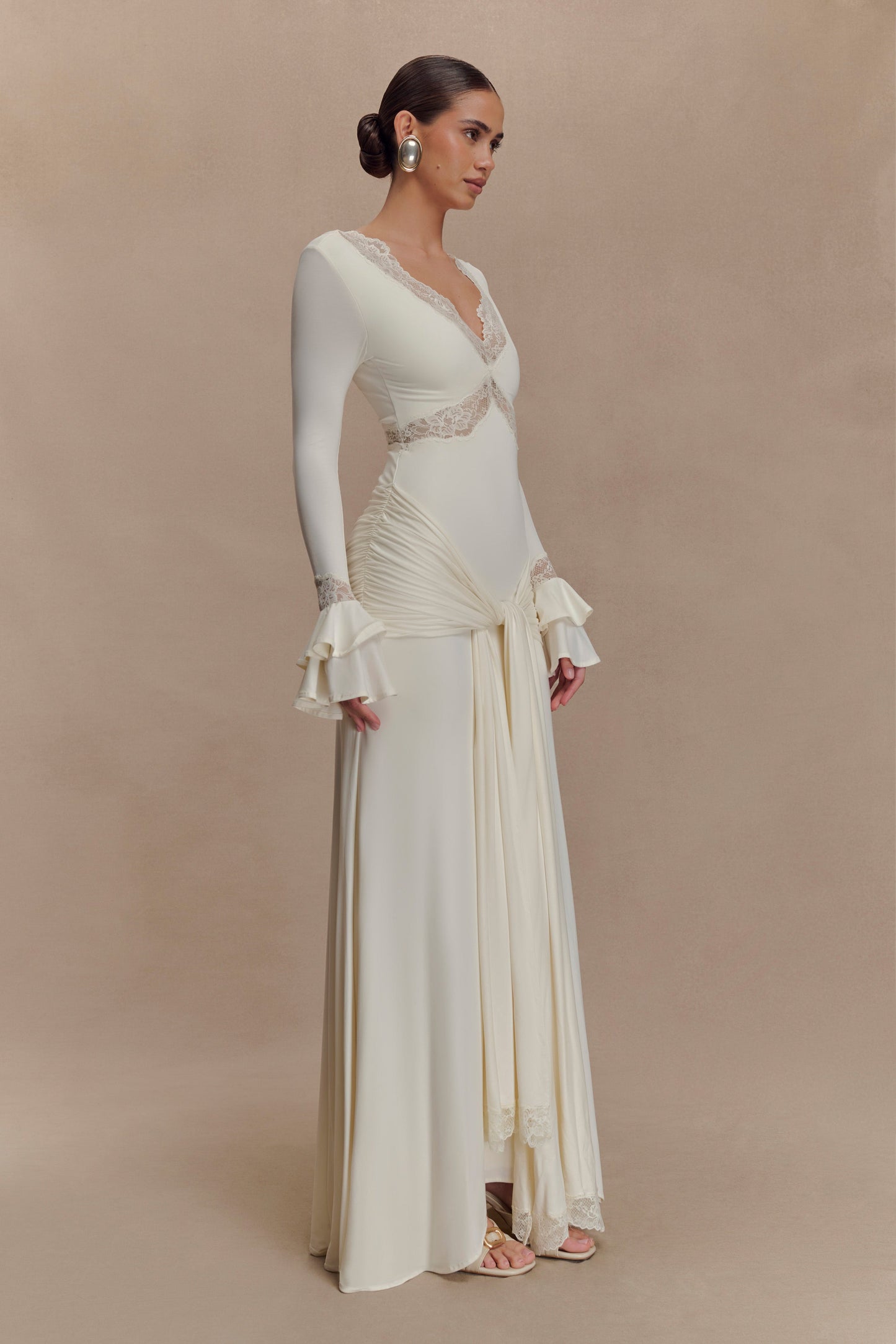 Robe Maxi en Dentelle Electra - Ivoire