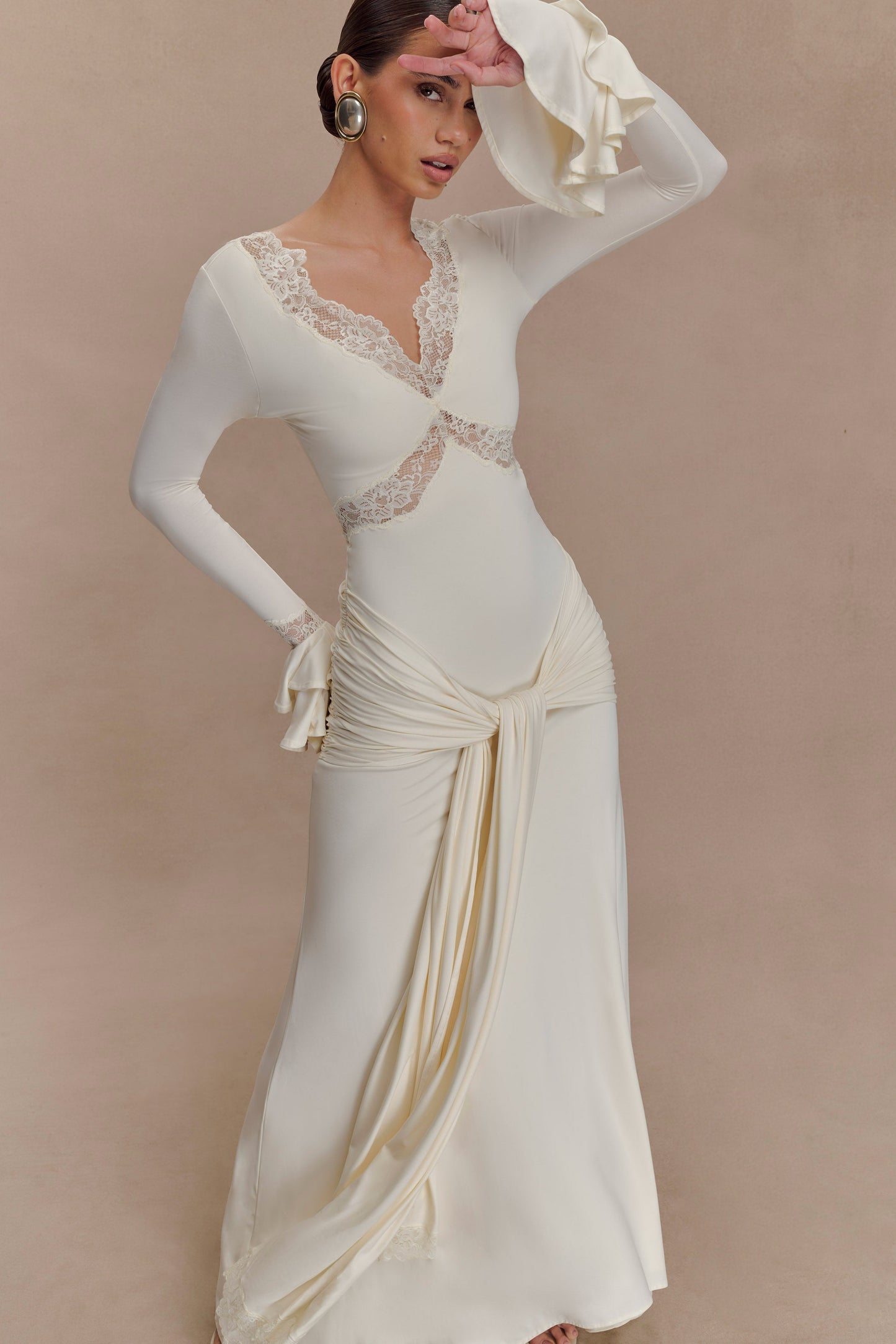 Robe Maxi en Dentelle Electra - Ivoire