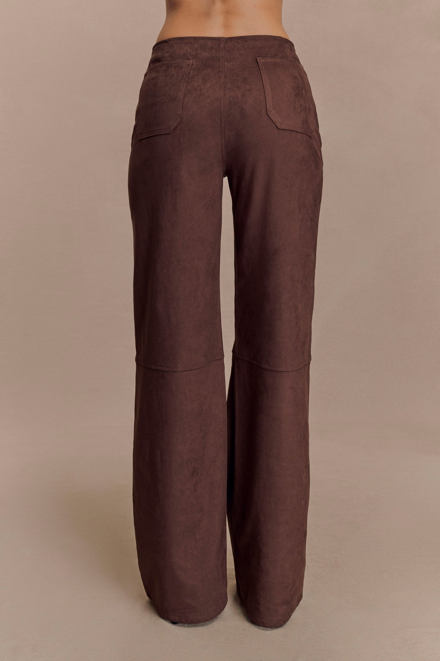 Pantalon Logan en similicuir - Chocolat noir