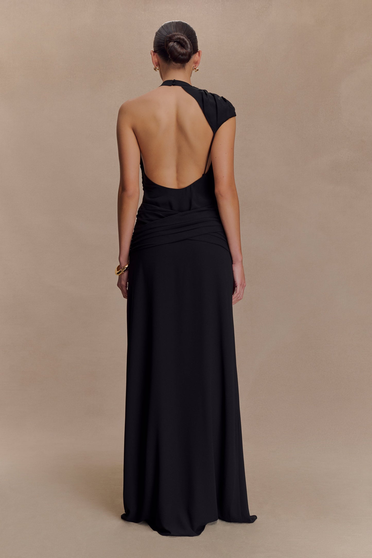 Robe Maxi en Chiffon Analia - Noir