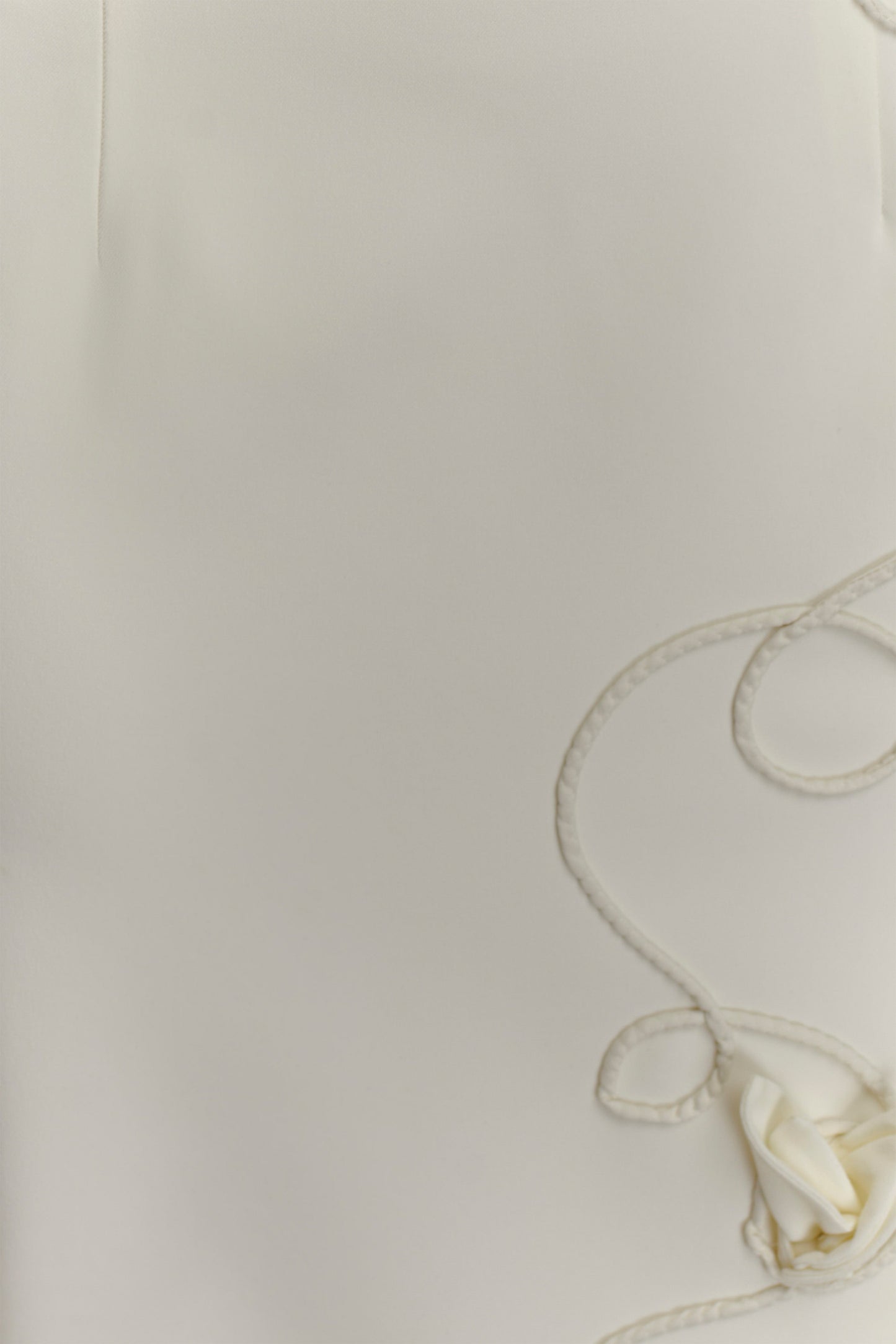 Robe midi brodée Virginia en tailleur - Blanc