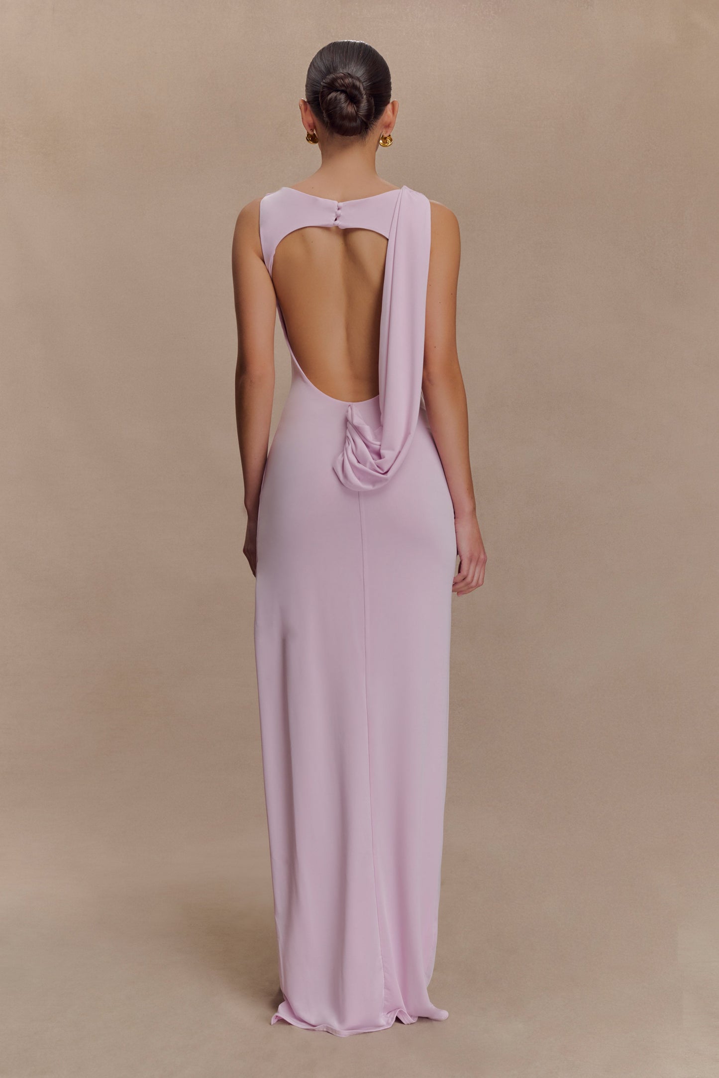 Henley Robe Maxi Dégradée et Fluide - Rose Poussière