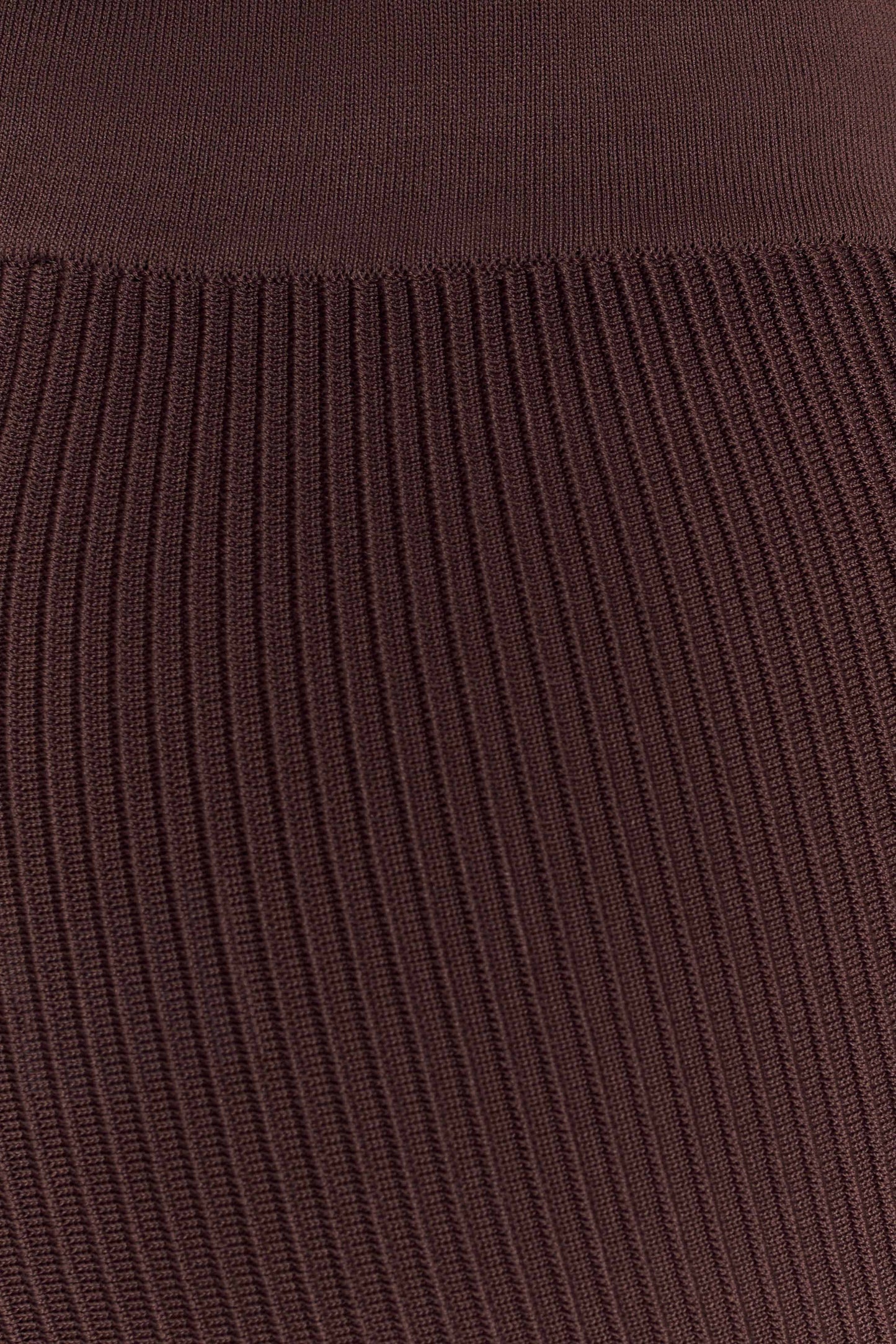 Pantalon côtelé en tricot Elodie - Chocolat
