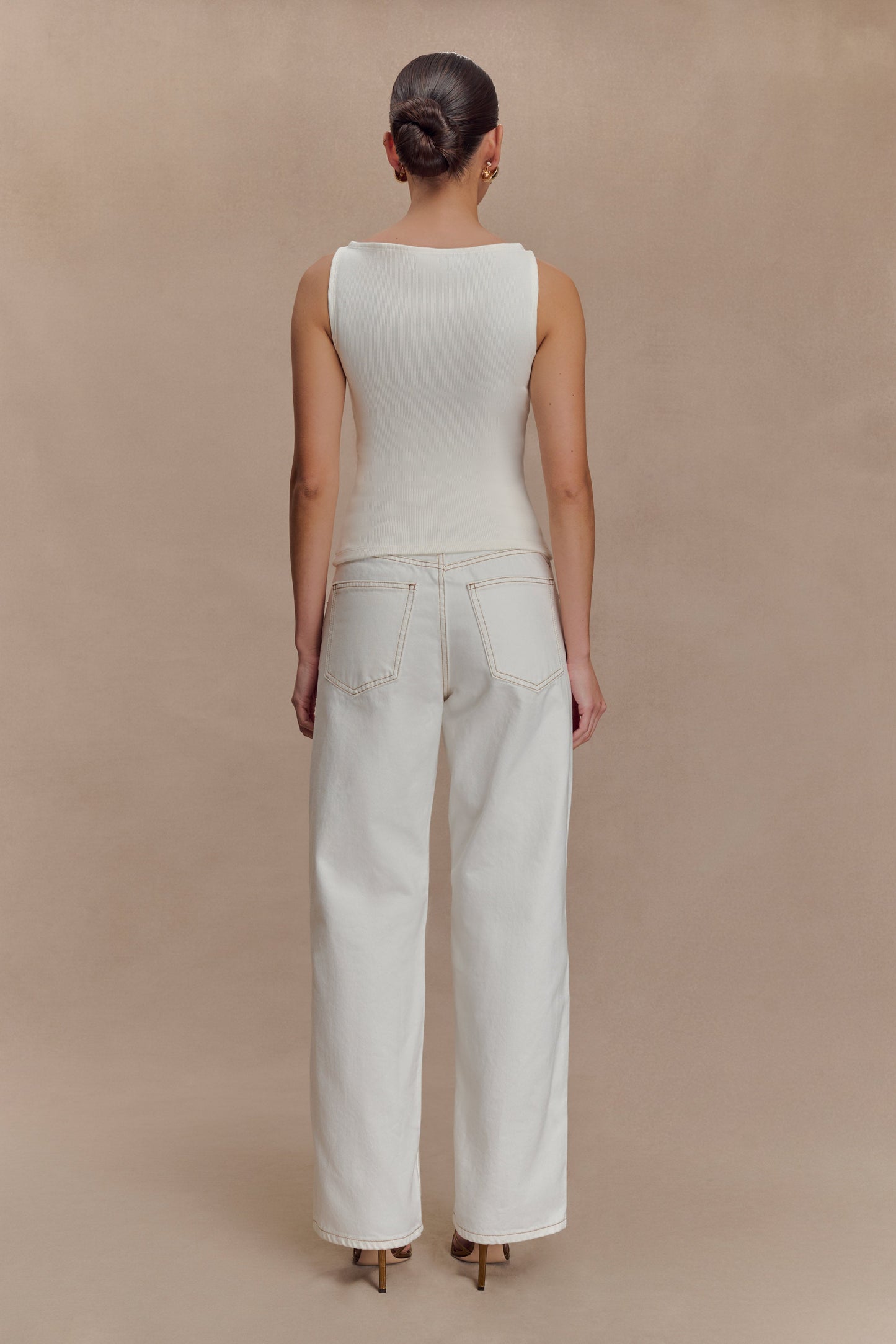 Haut sans manches à panneaux Coraline - Blanc