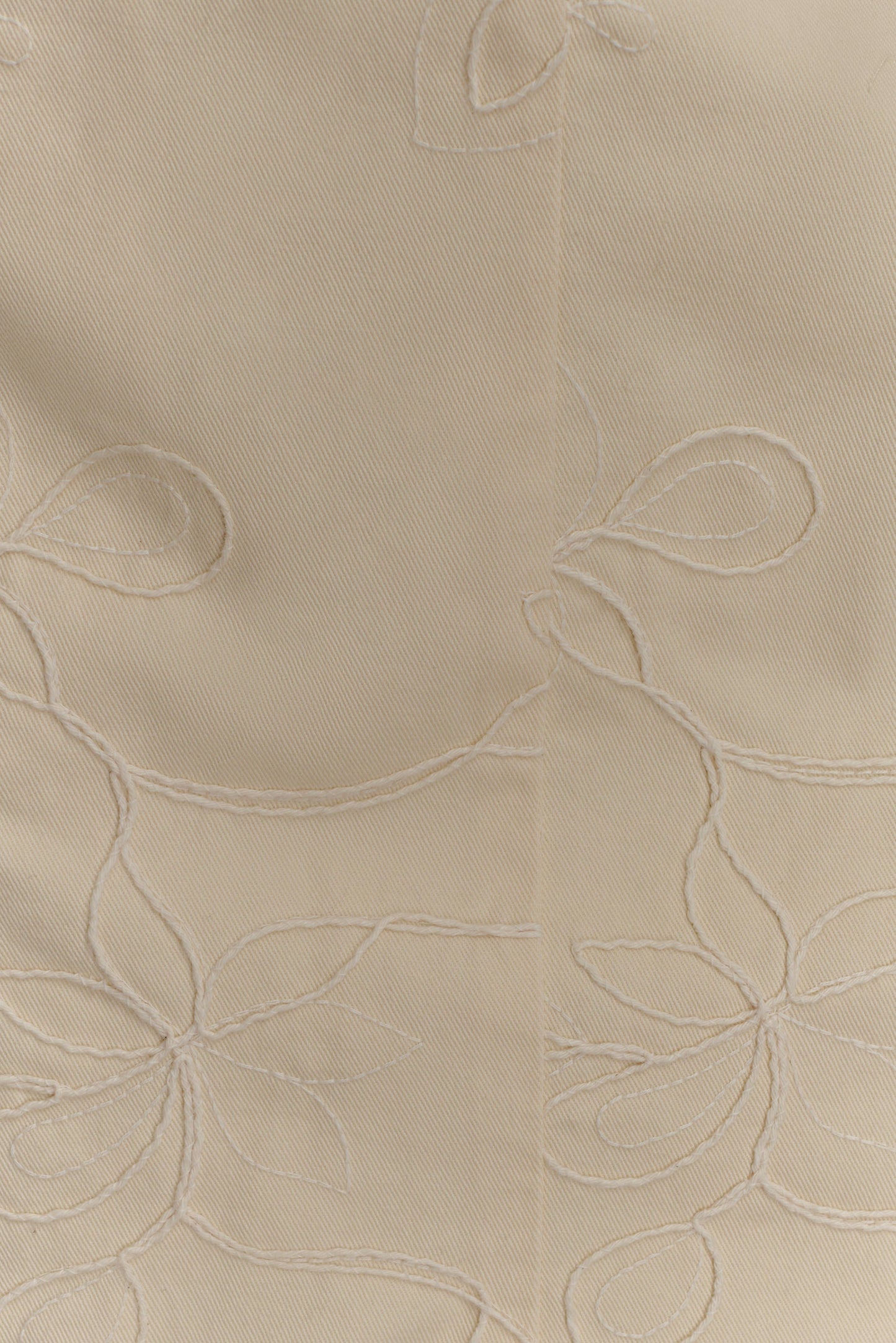 Mini-robe en jean brodée Ebony - Crème