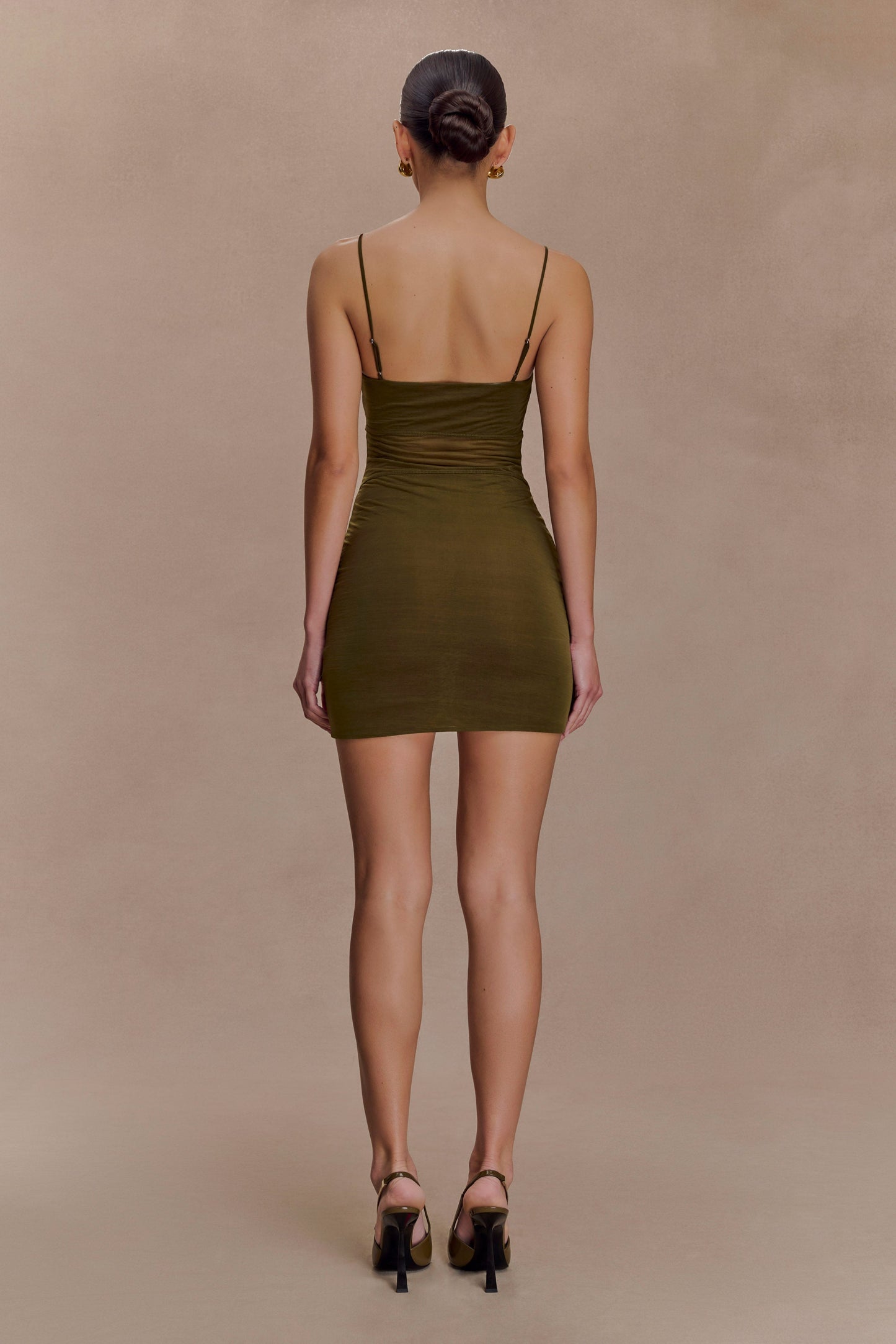 Mini-robe en maille Maryk - Khaki