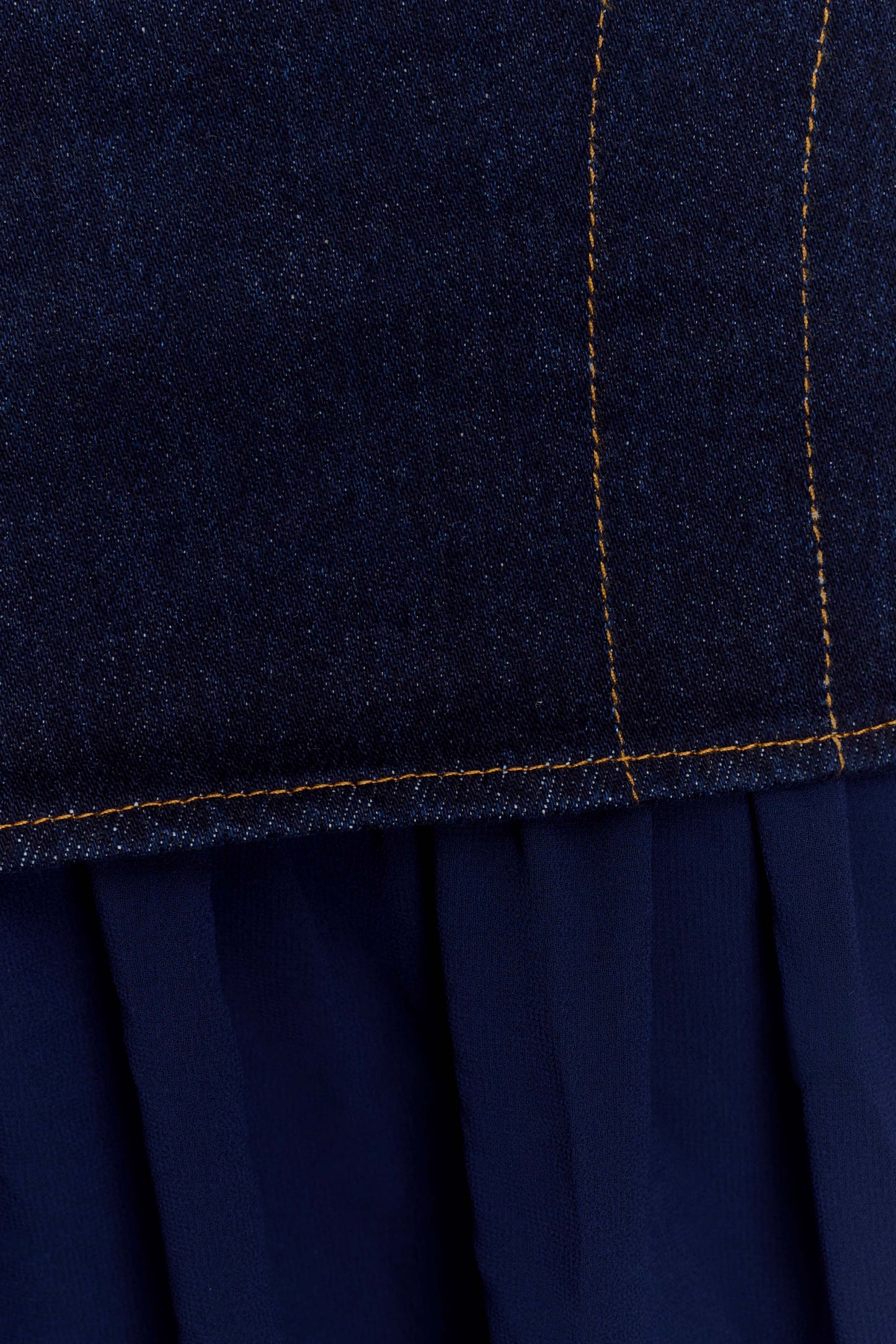 Jupe Maxi en Jean Chiffon Tully - Bleu Indigo